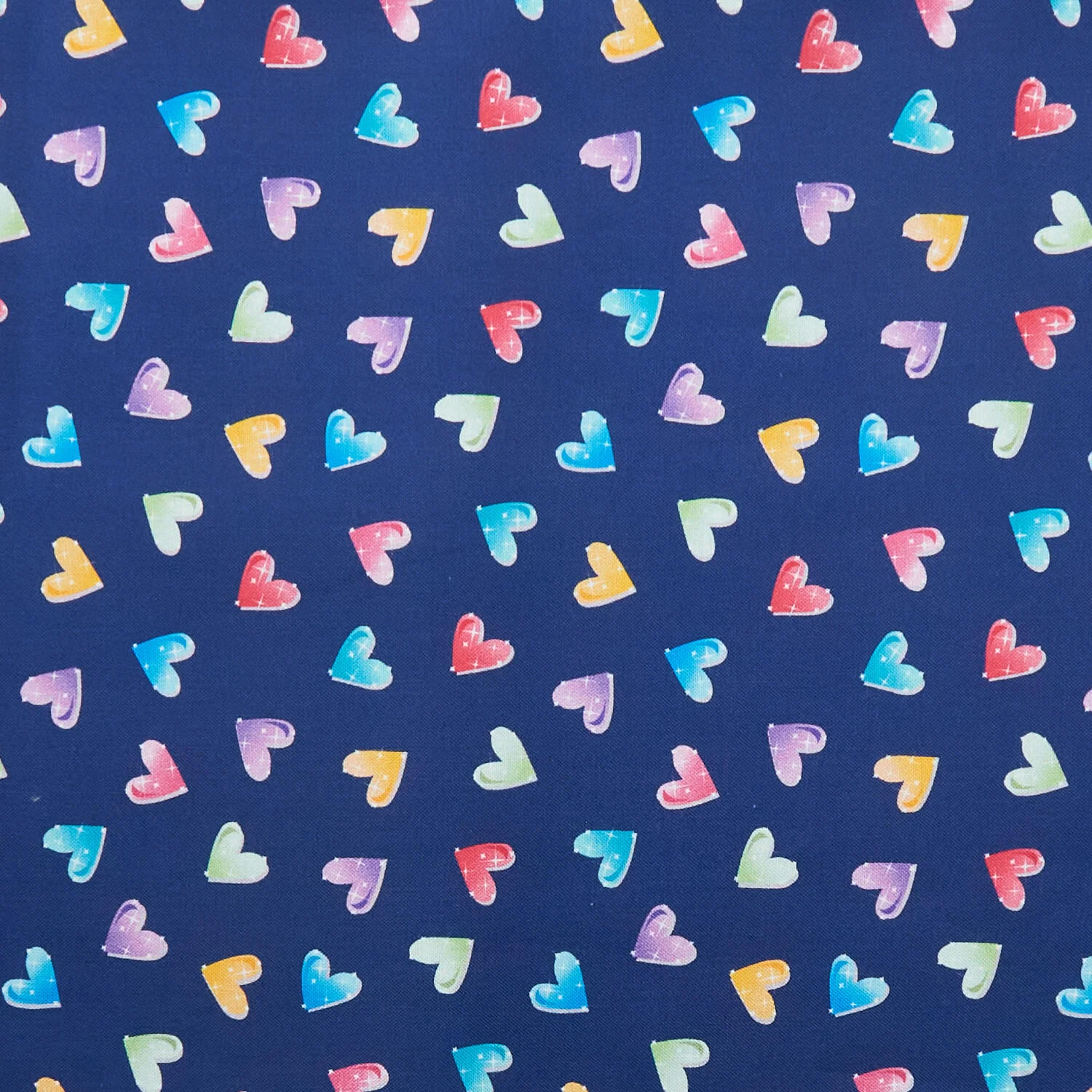 Fairytale Dreams - Bejeweled Hearts Navy 2 Yard Cut - Image 2