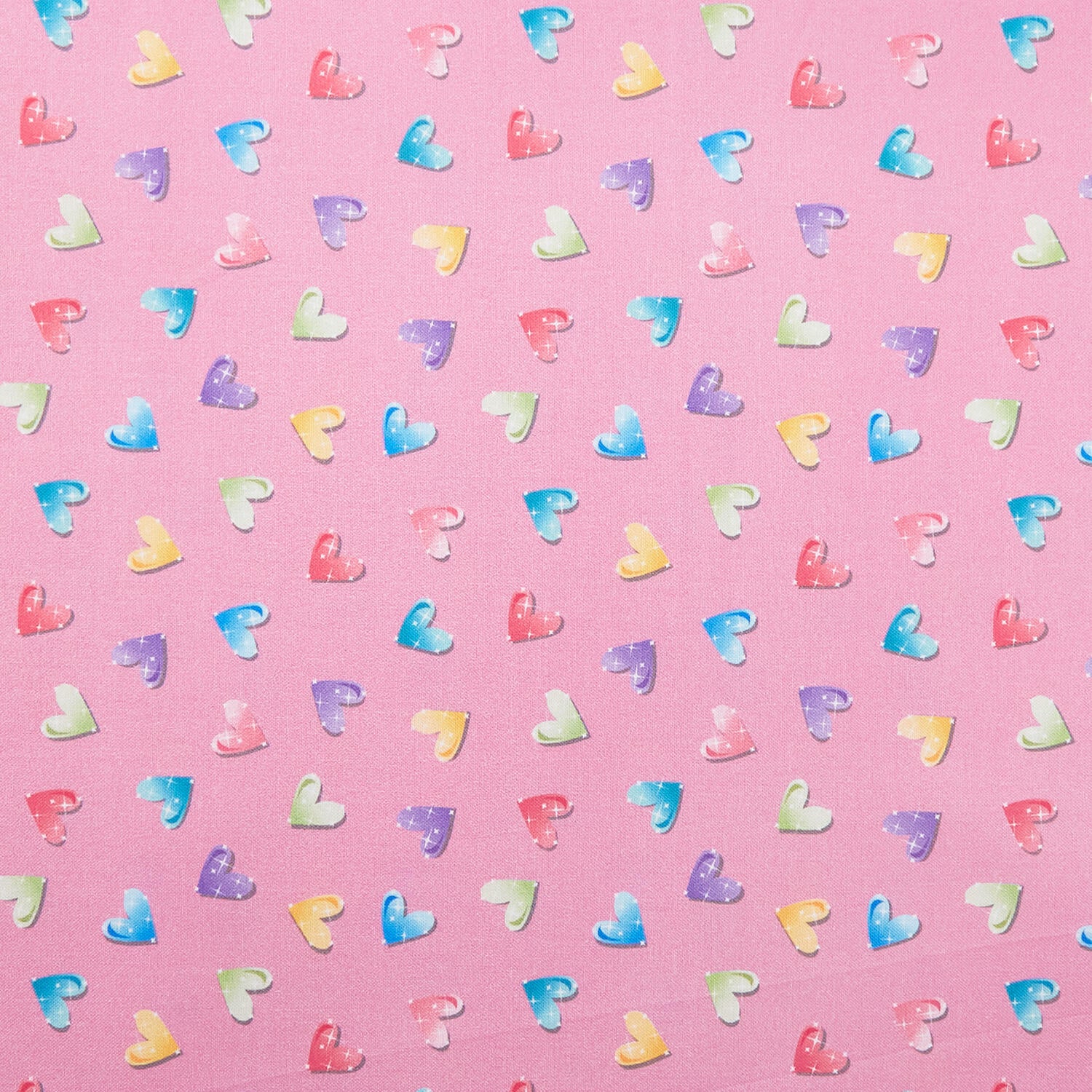 Fairytale Dreams - Bejeweled Hearts Pink 2 Yard Cut - Image 2