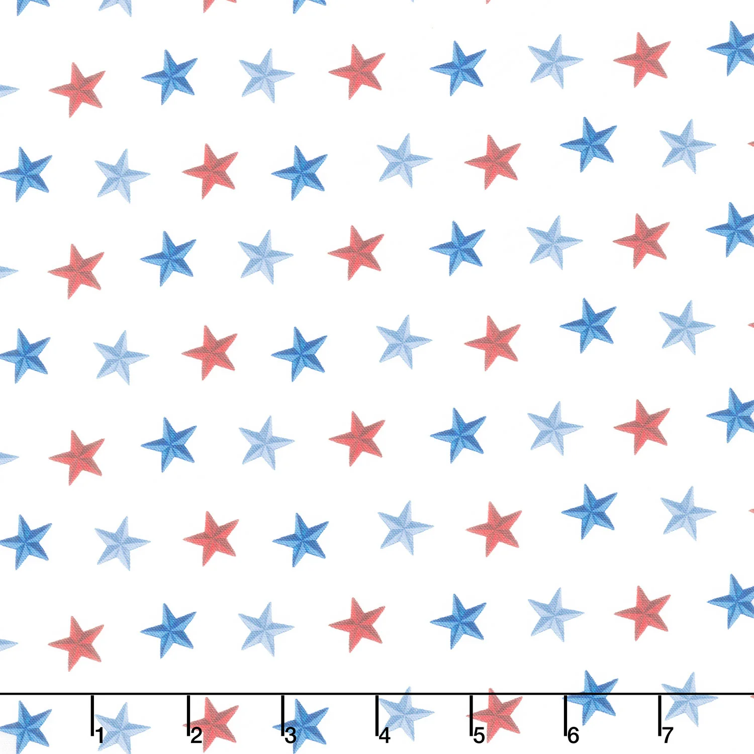 Faith, Family, Freedom - Stars of Freedom White Yardage