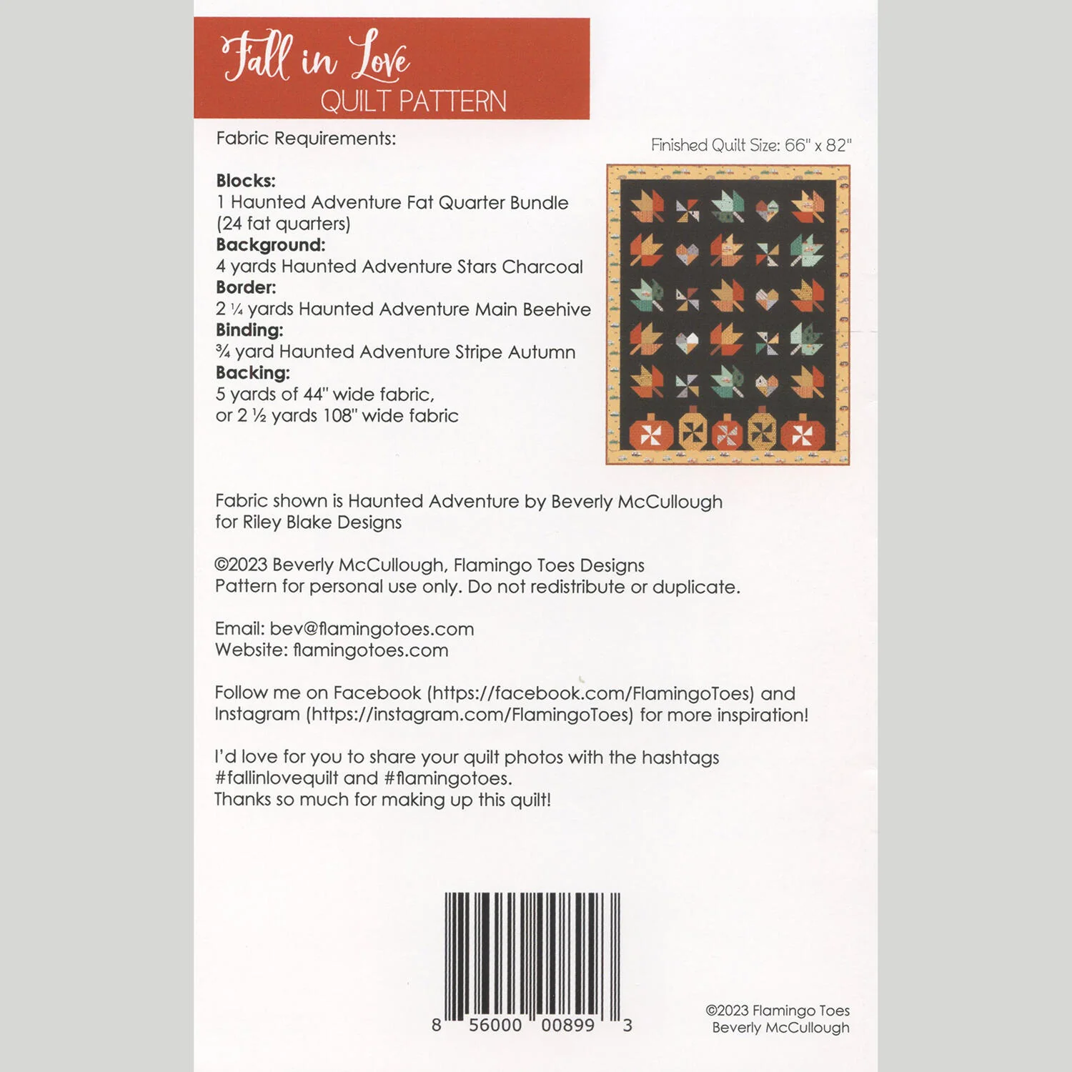 Fall in Love Quilt Pattern - Image 2