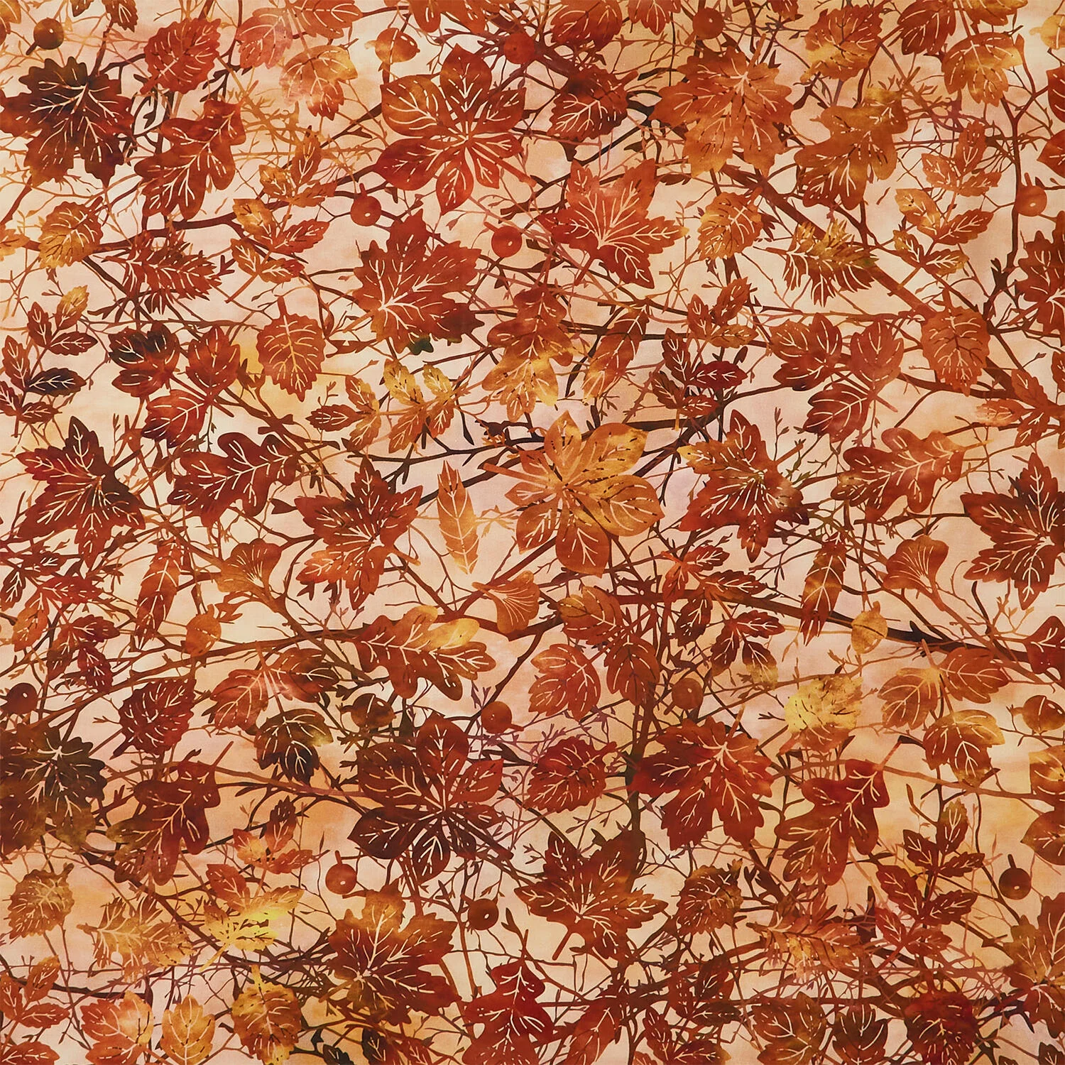 Fall Leaves - Branches Rust Yardage