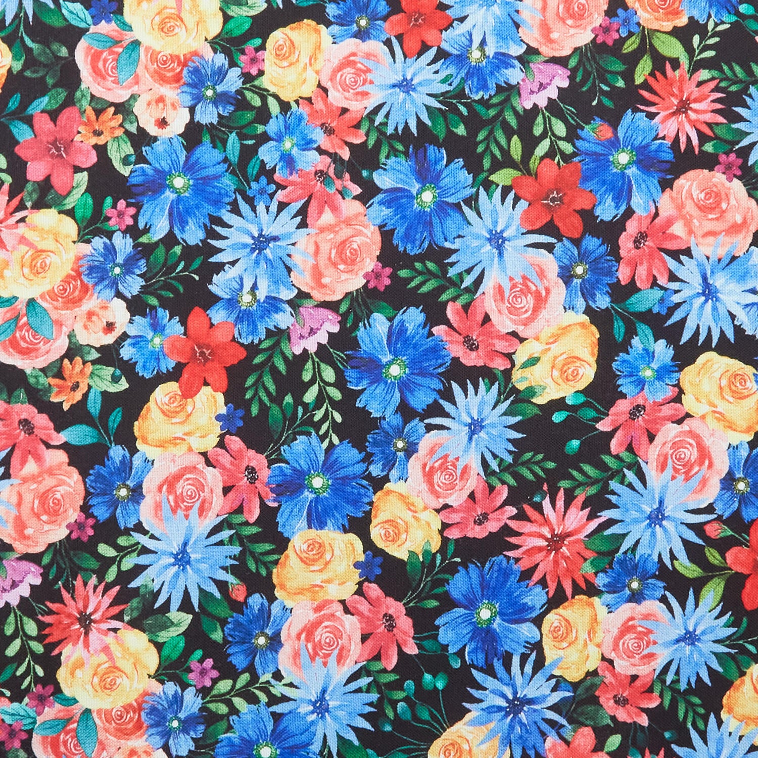 Farmers' Market - Flower Garden Black 2 Yard Cut - Image 2