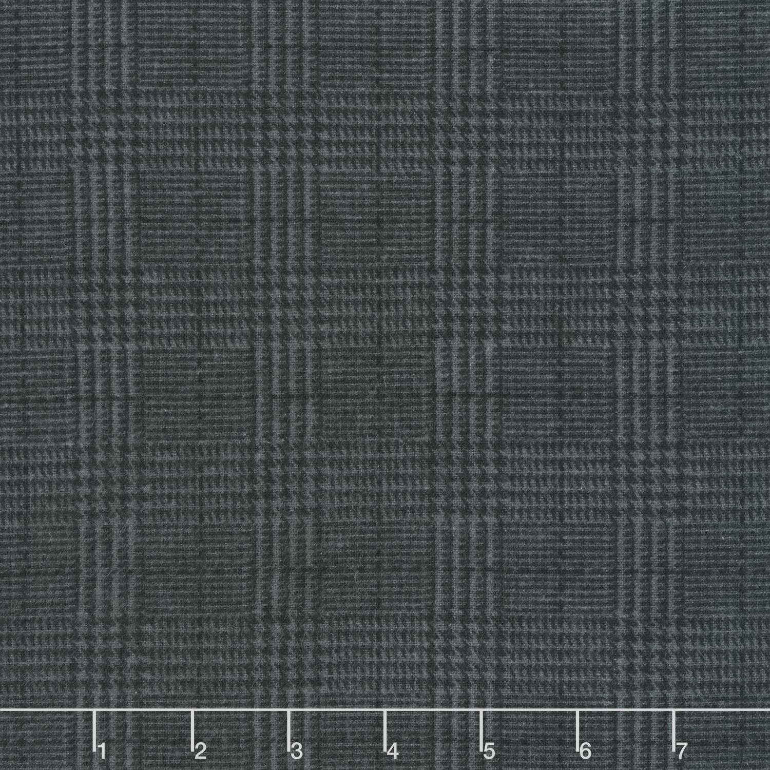 Farmhouse Flannels III - Box Check 108" Wide Backing Black