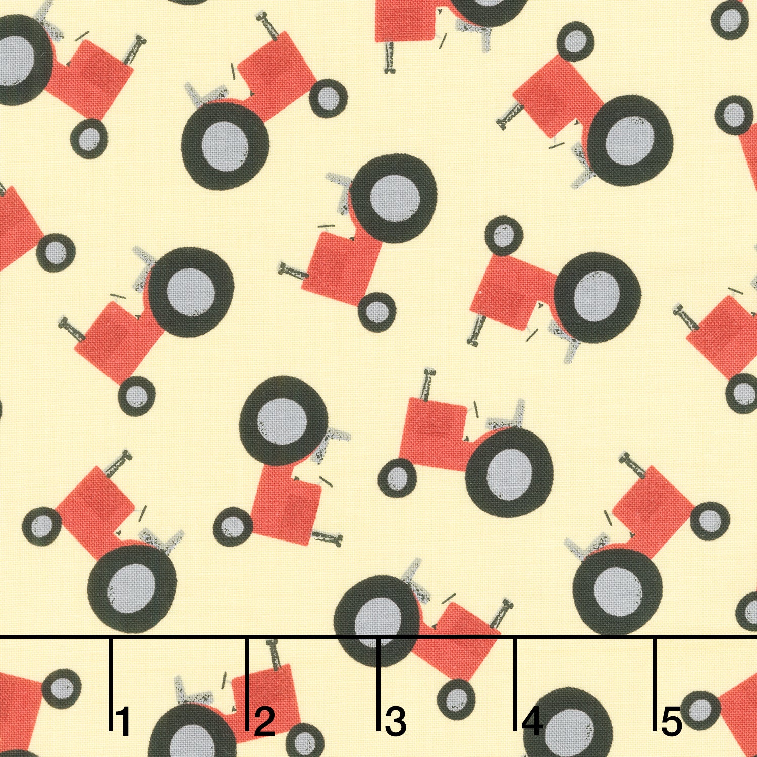 Farm-tastic Friends - Tossed Tractors Yellow Yardage