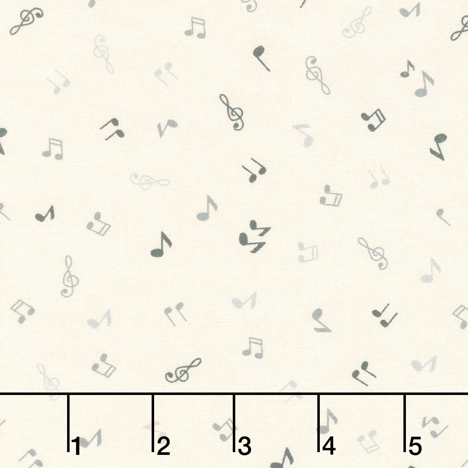 Feeling Jazzy - Music Notes Ivory Yardage