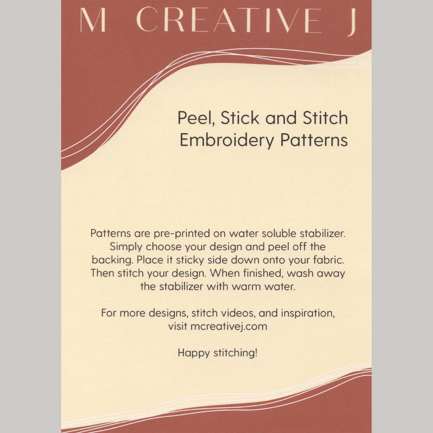 Ferns Stick and Stitch Embroidery Pattern - Image 5