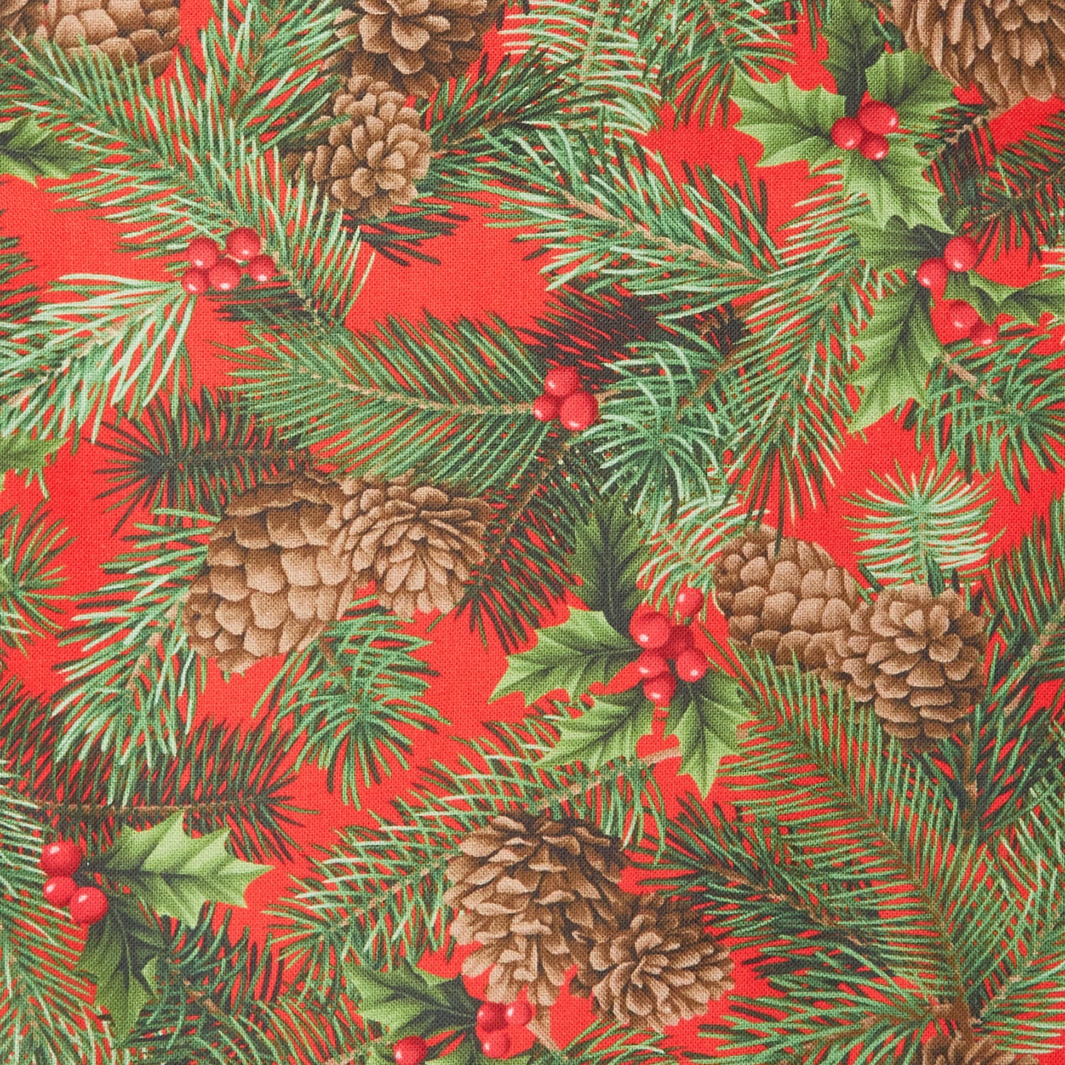 Festive Christmas Favorites - Red Pine 2 Yard Cut - Image 2