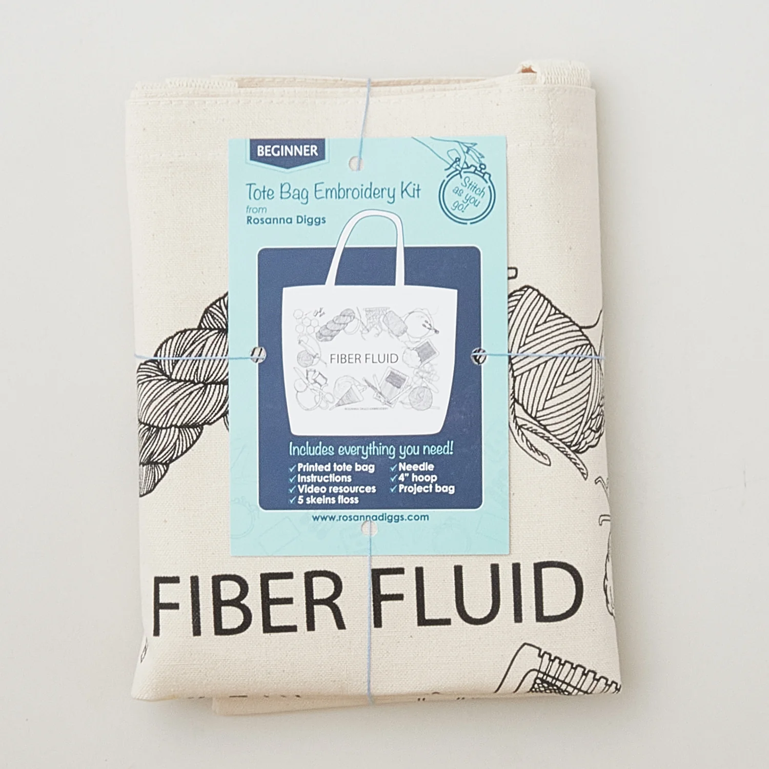 Fiber Fluid Embroidery Tote Kit - Image 5