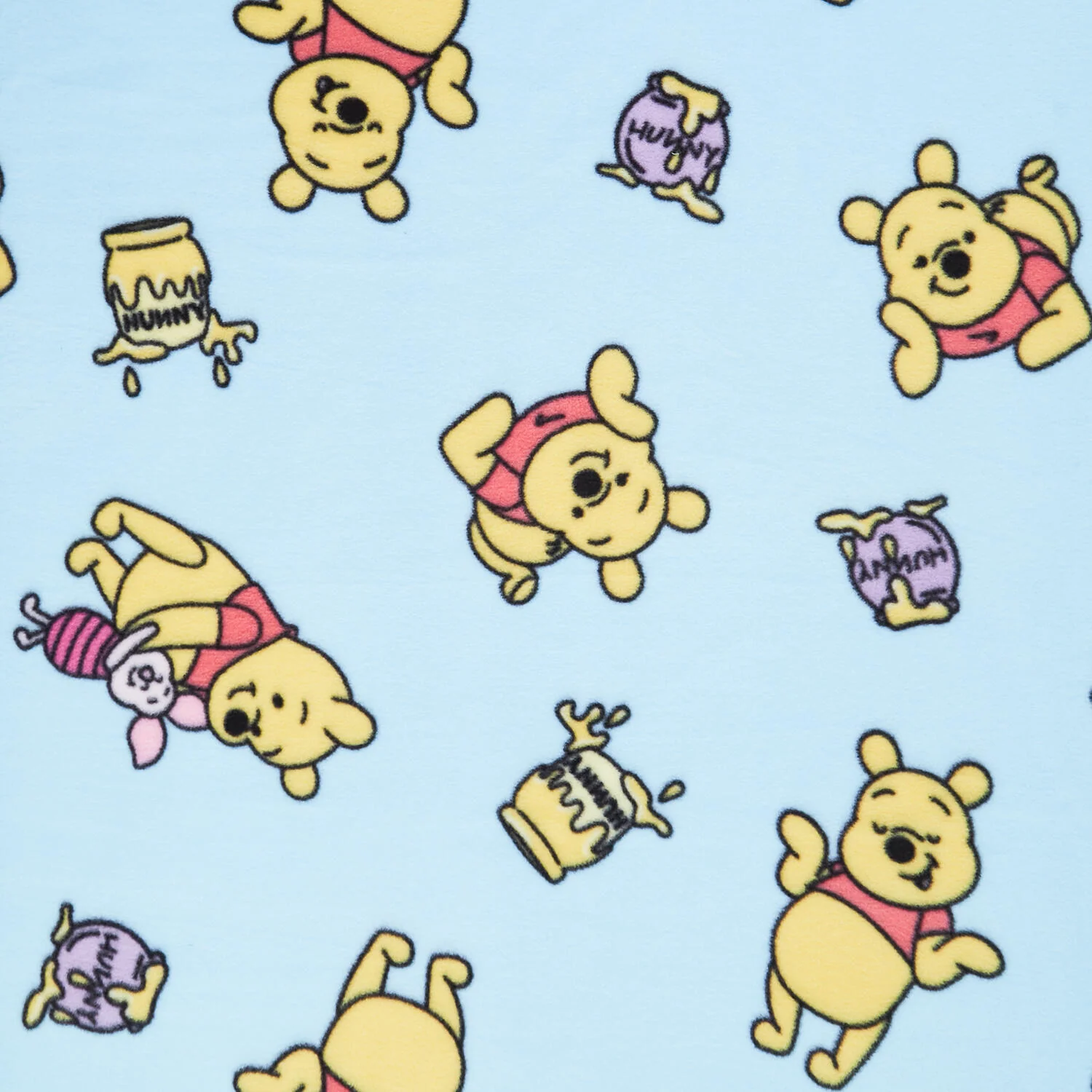 Fleece Prints - Pooh Piglet Hunny Multi Yardage