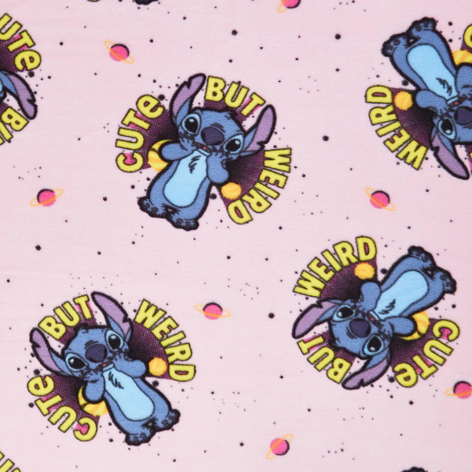 Fleece Prints - Stitch Cute But Weird Multi Yardage