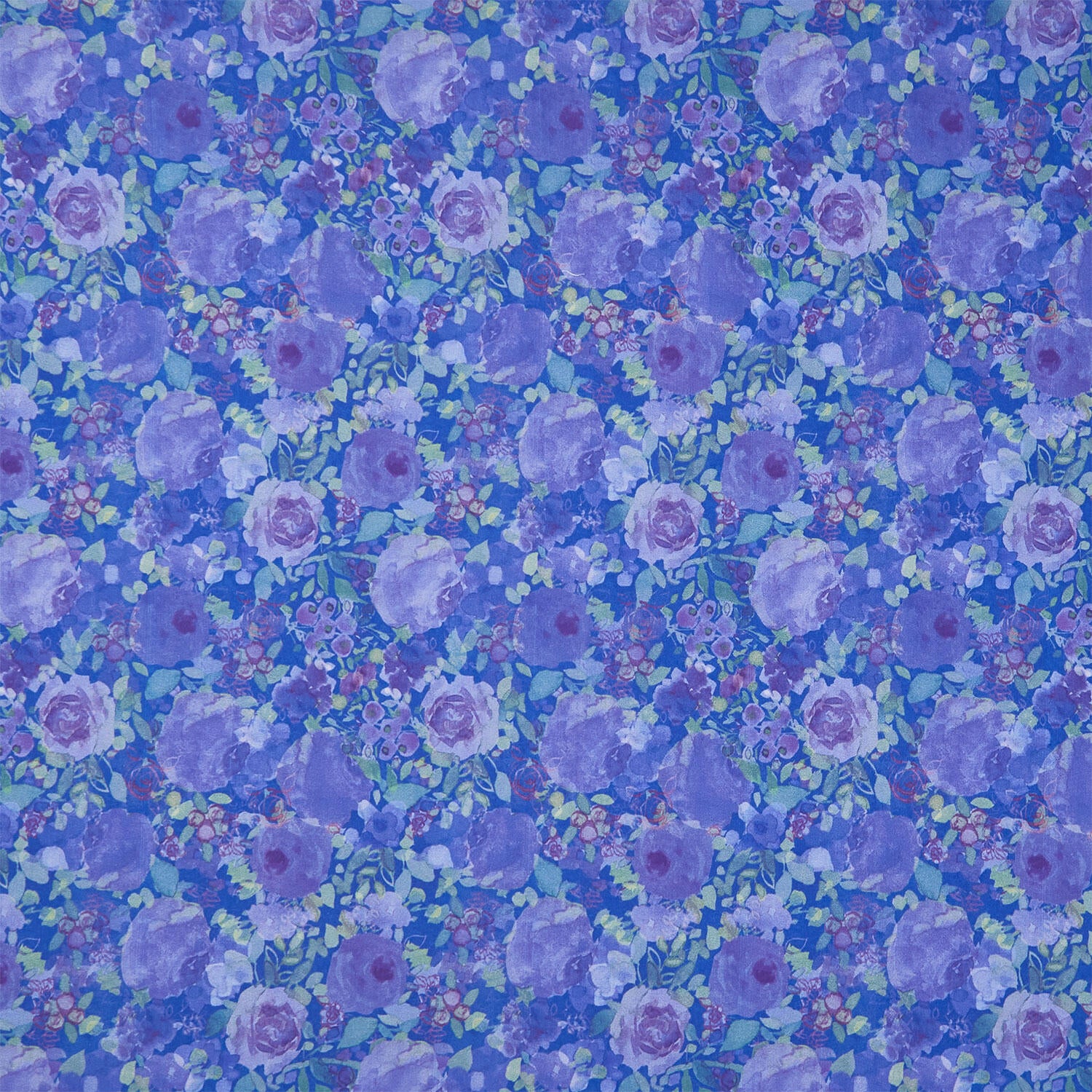 Fleur De Rose - Night Bloom Blue Yardage