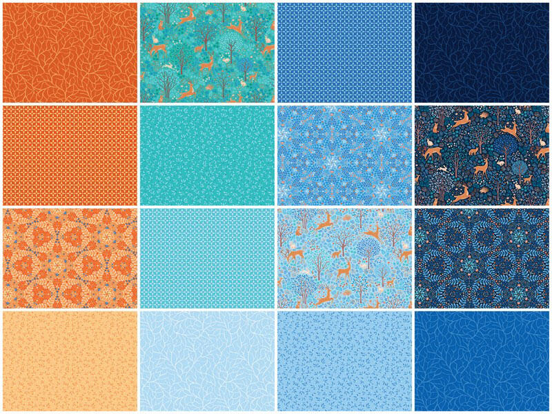 Flora and Fauna Midnight Favorites 10" Squares - Image 3