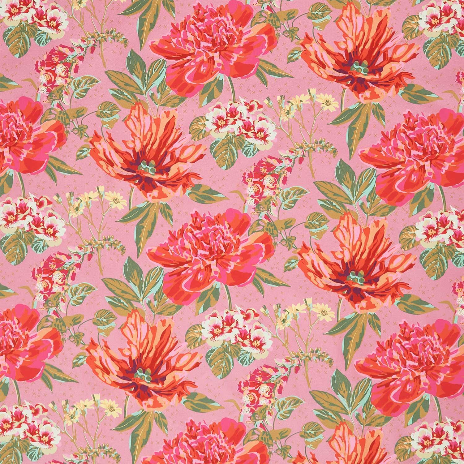 Flora & Felines - Luscious Pink Yardage