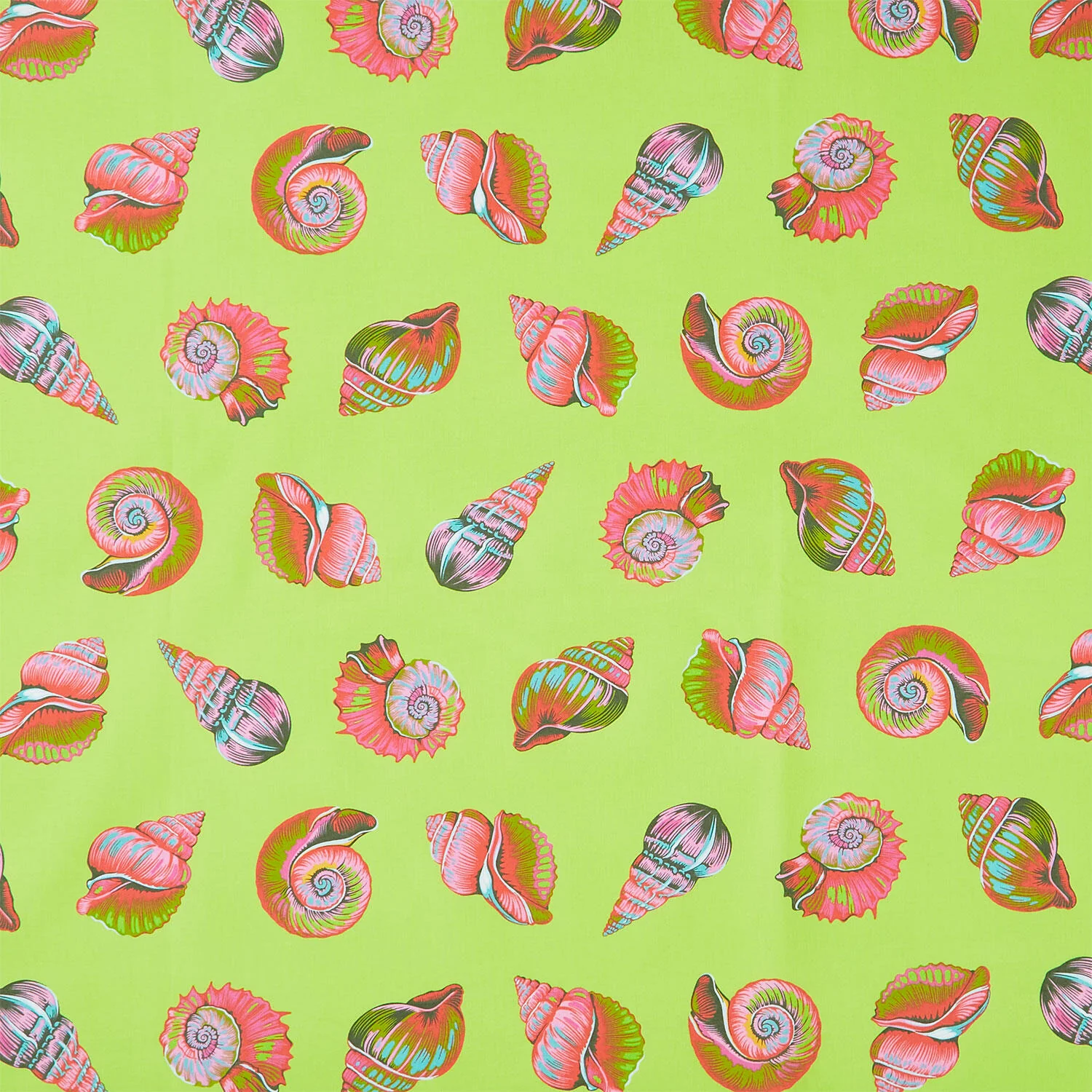Floral Reef Collection - Lil Shelly Seagrass Yardage