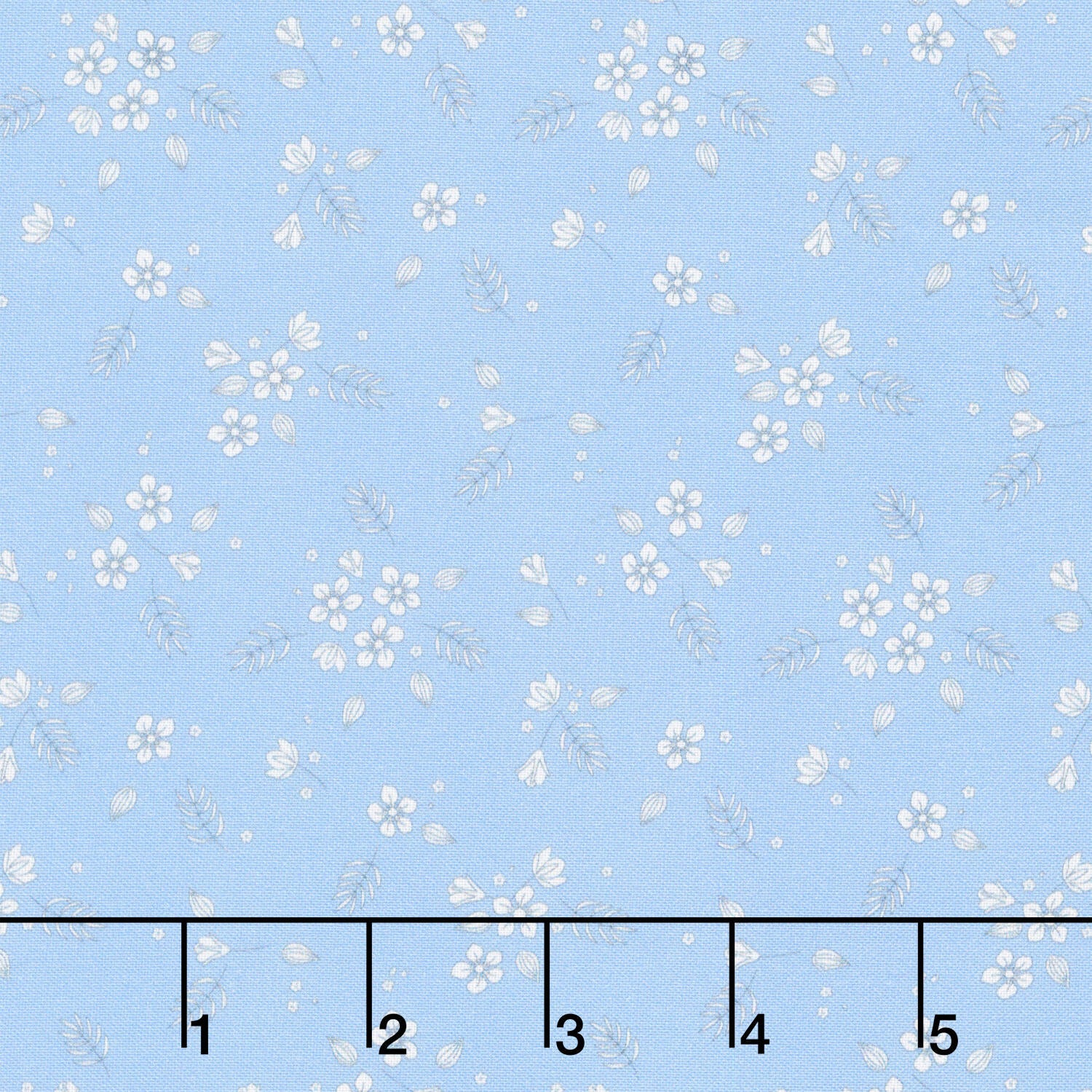Floral Romance - Blossoms Blue Yardage