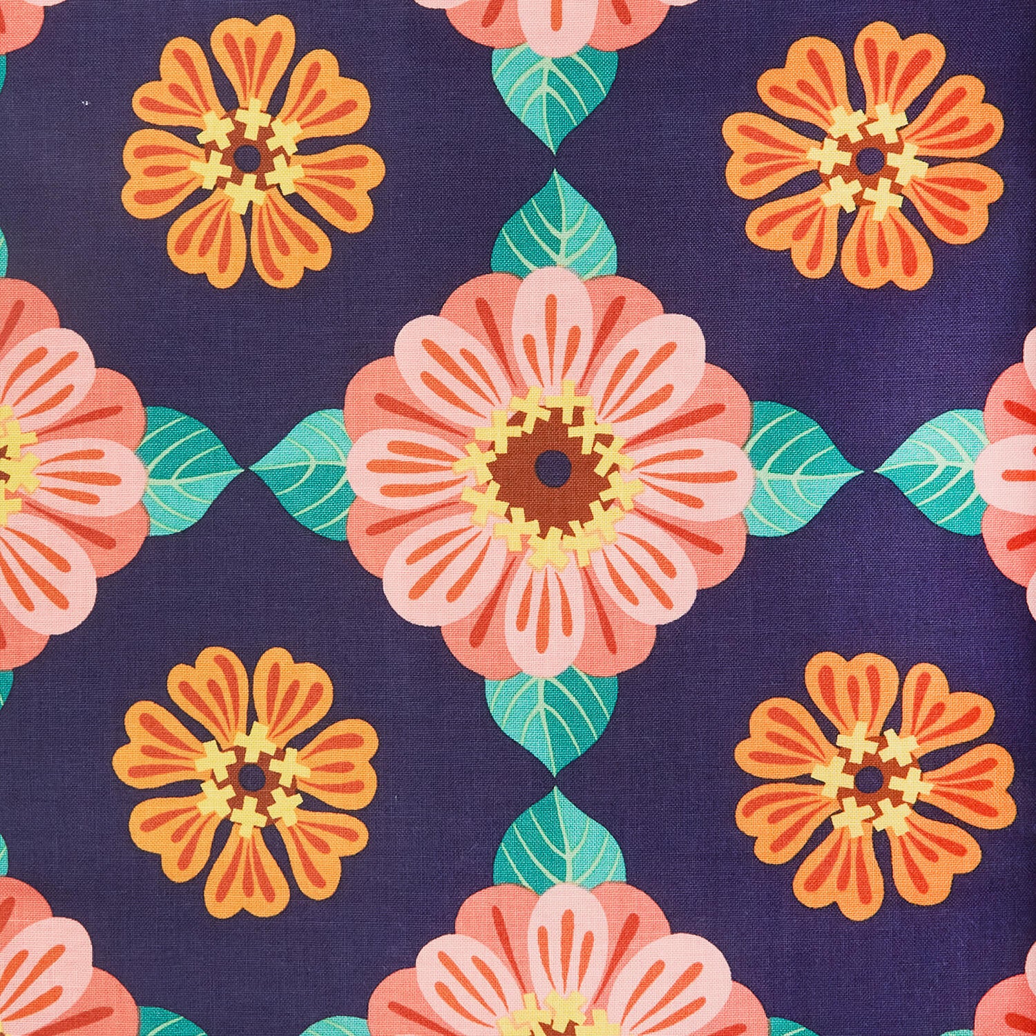 Flower Dance - Zinnia Multi 2 Yard Cut - Image 2
