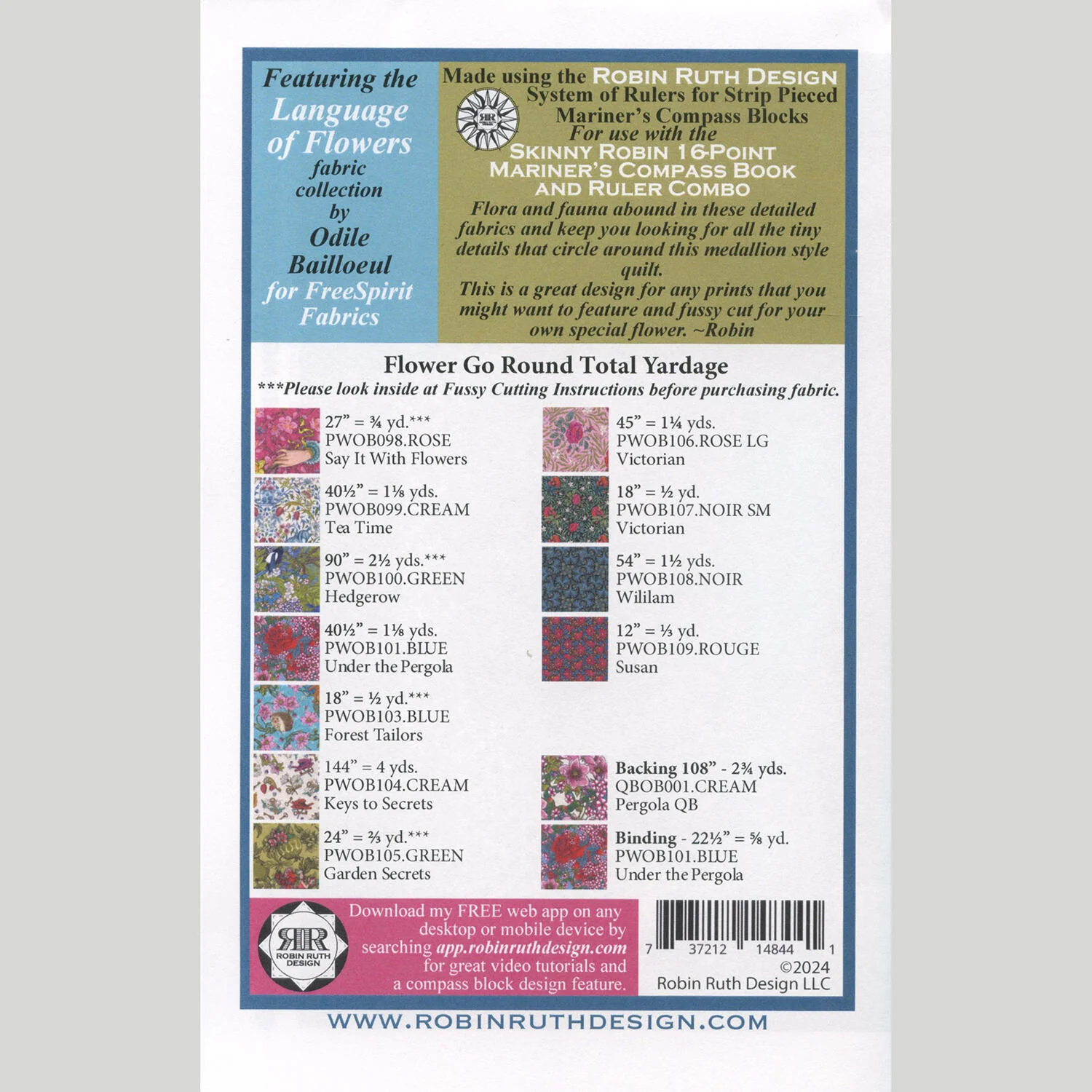 Flower Go Round Quilt Pattern - Image 2