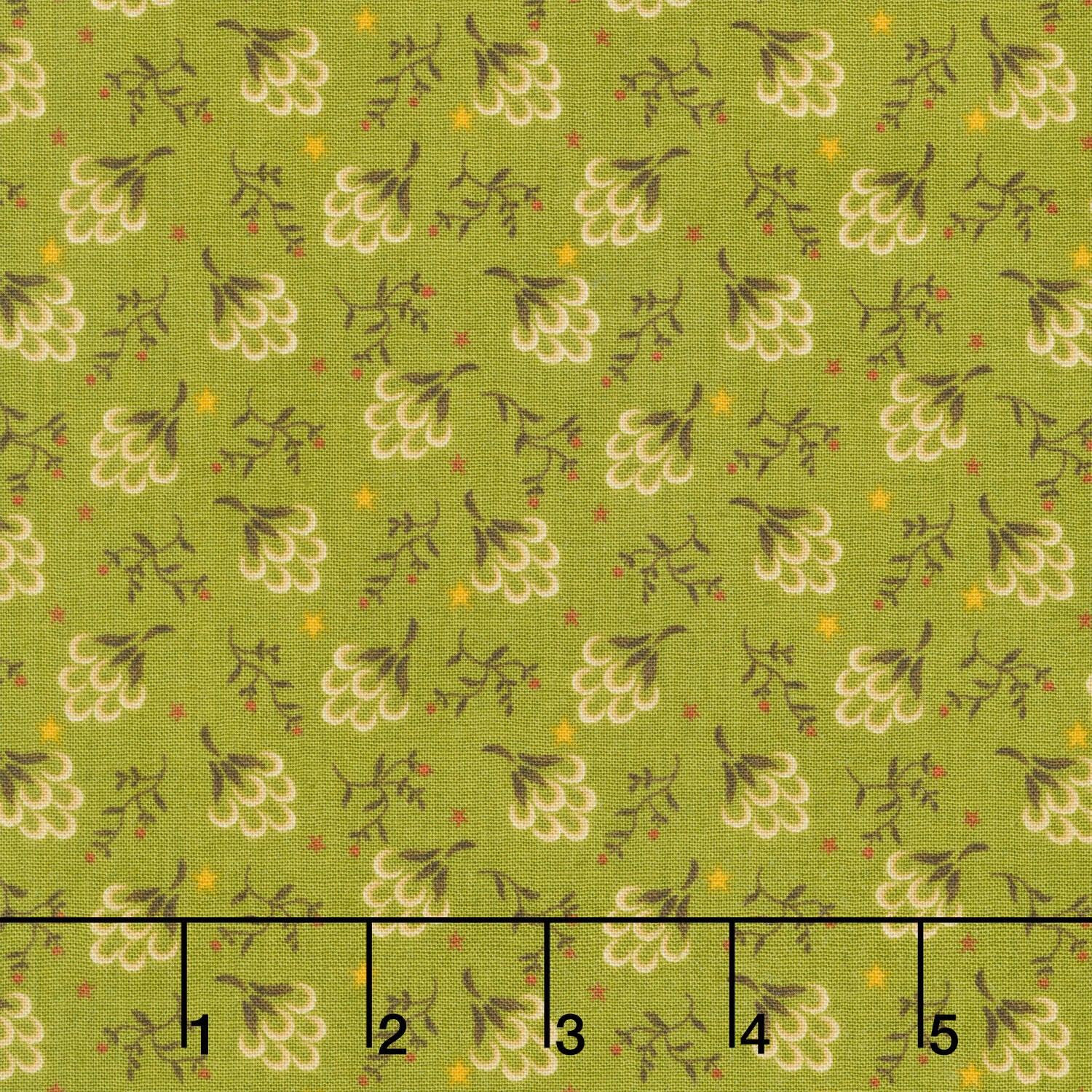 Flower Pot Prints - Clover Patch Green Yardage