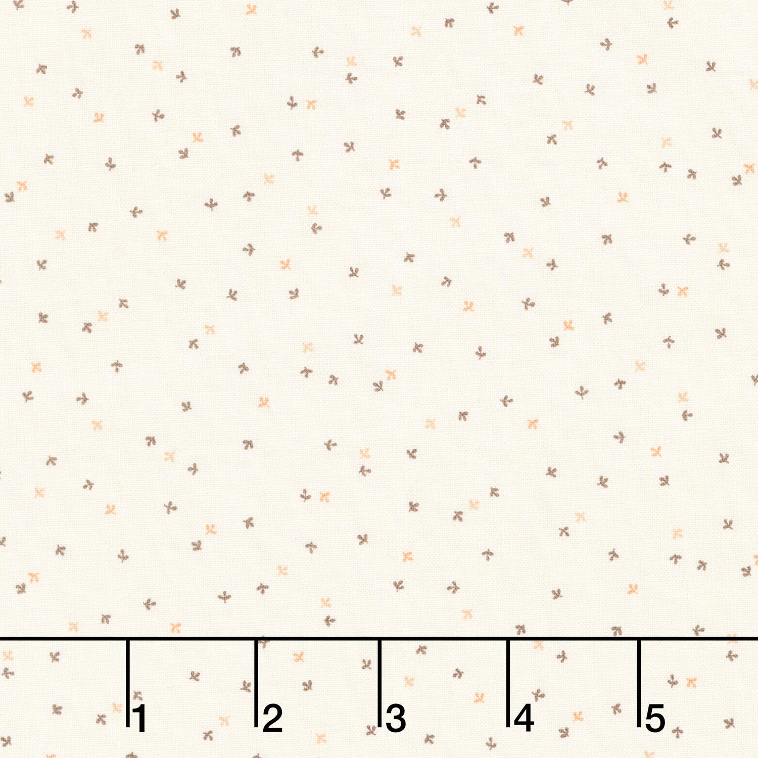 Flower Pot Prints - Tiny Sprouts Cream Yardage