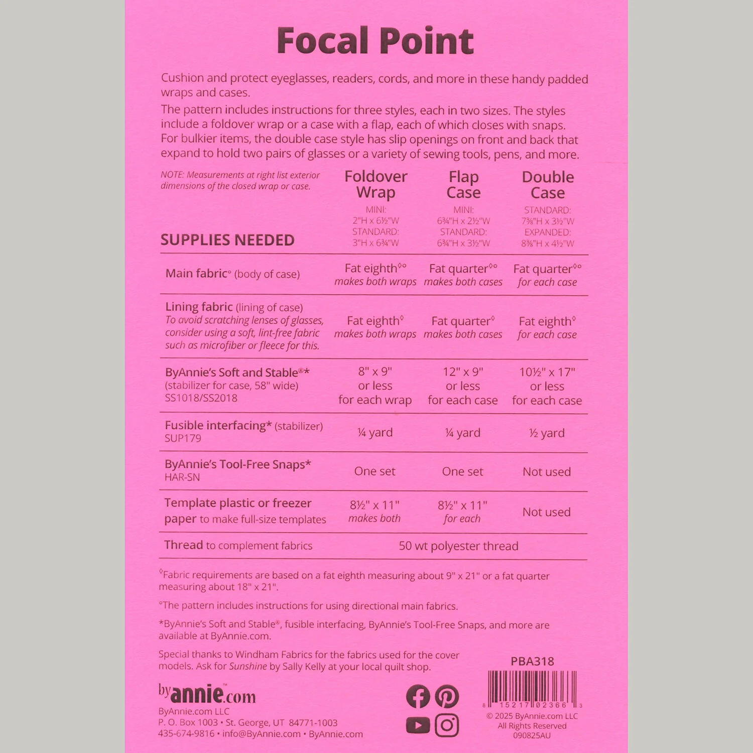 Focal Point Eyeglass Padded Wrap and Case Pattern - Image 2