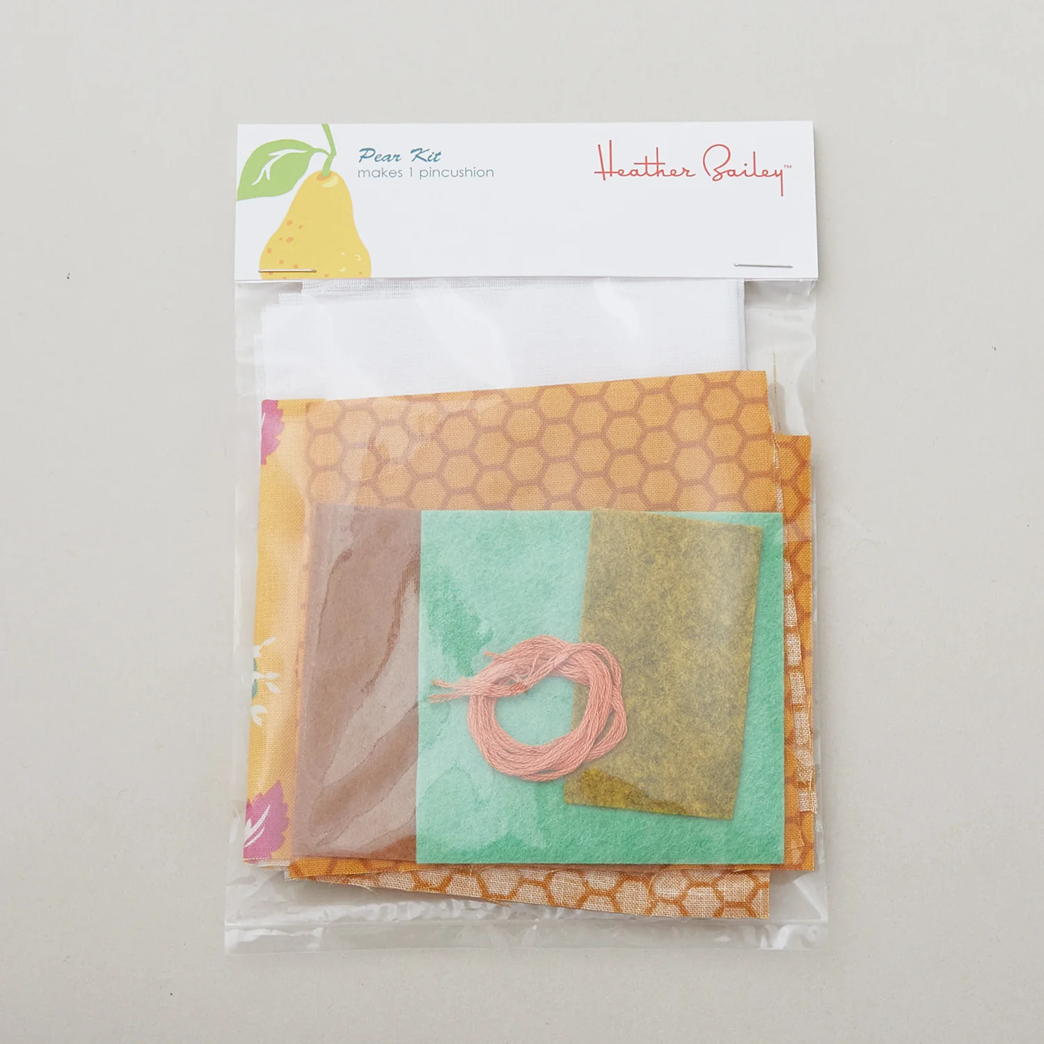 Fresh Picked Pincushion Fabric Kit - Yellow Pear - Image 3