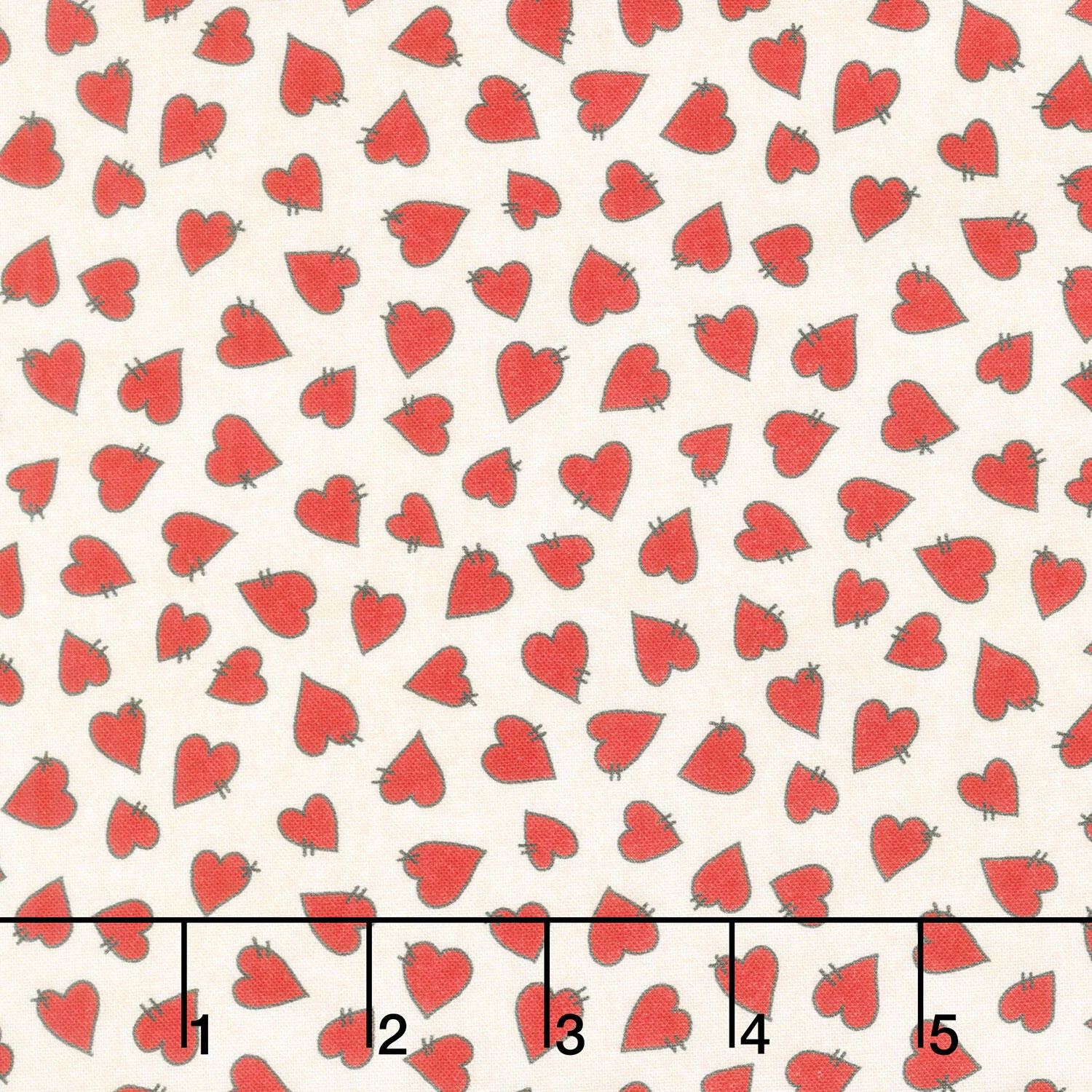 Friends & Flakes - Heart Cream Yardage