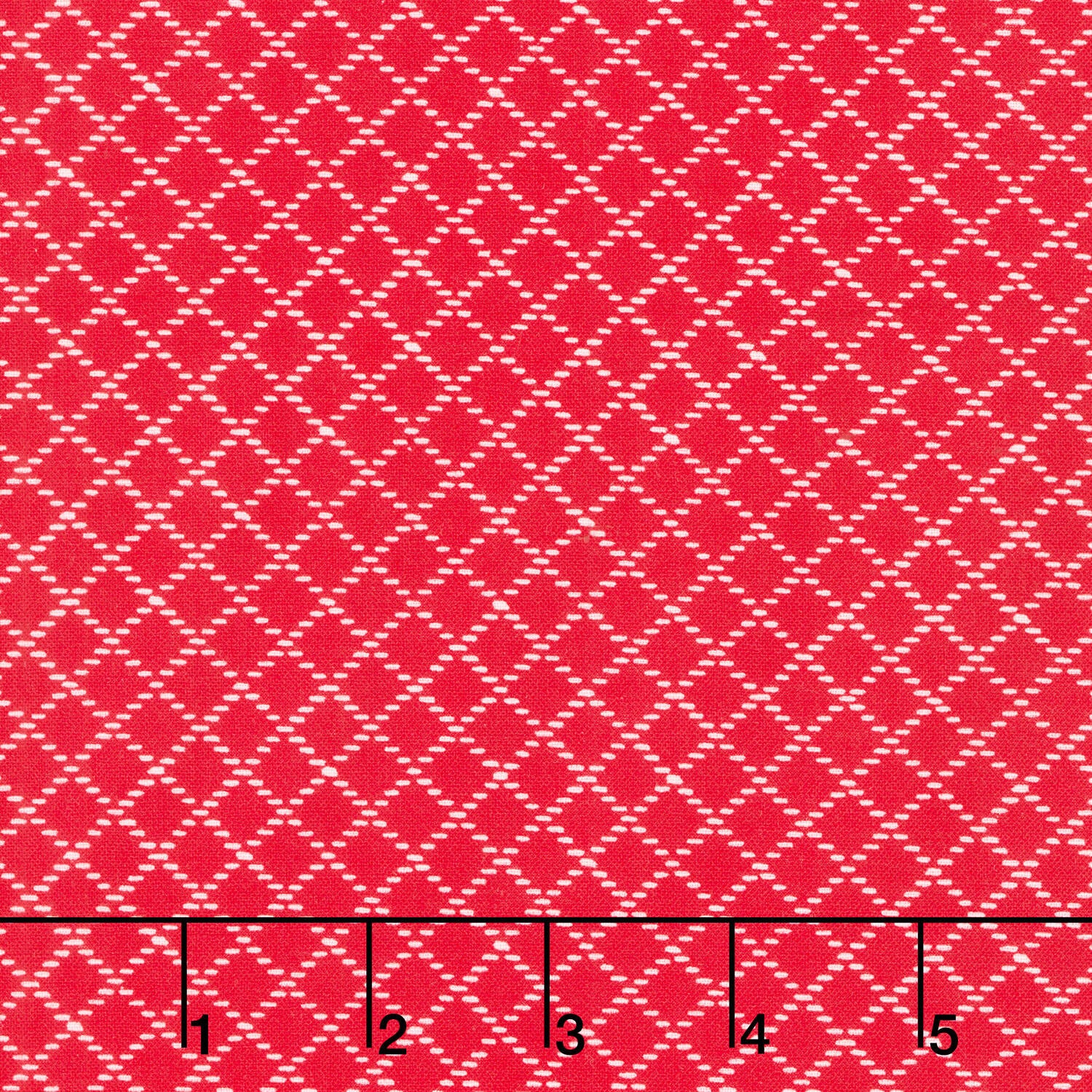 Front Porch Charm - Lattice Geometric Red Yardage