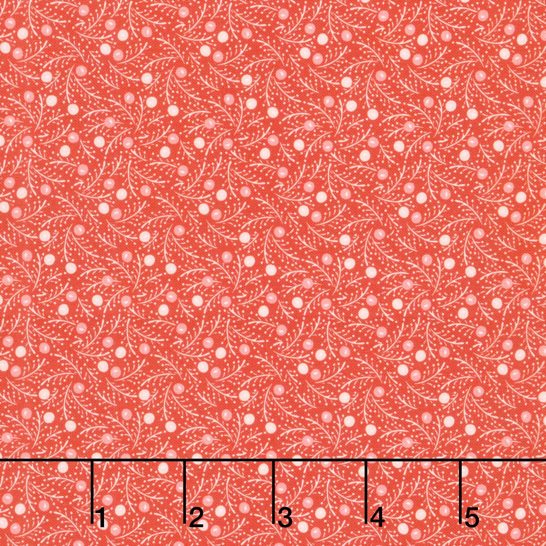 Frost And Flurry - Frosted Berries Red Yardage