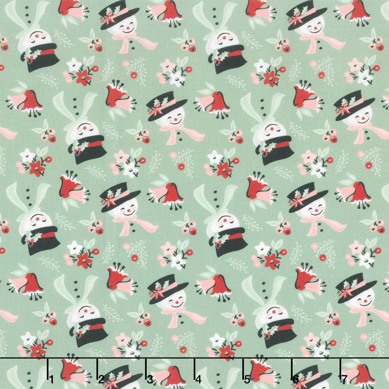 Frost And Flurry - Snow Tossed Mint Yardage
