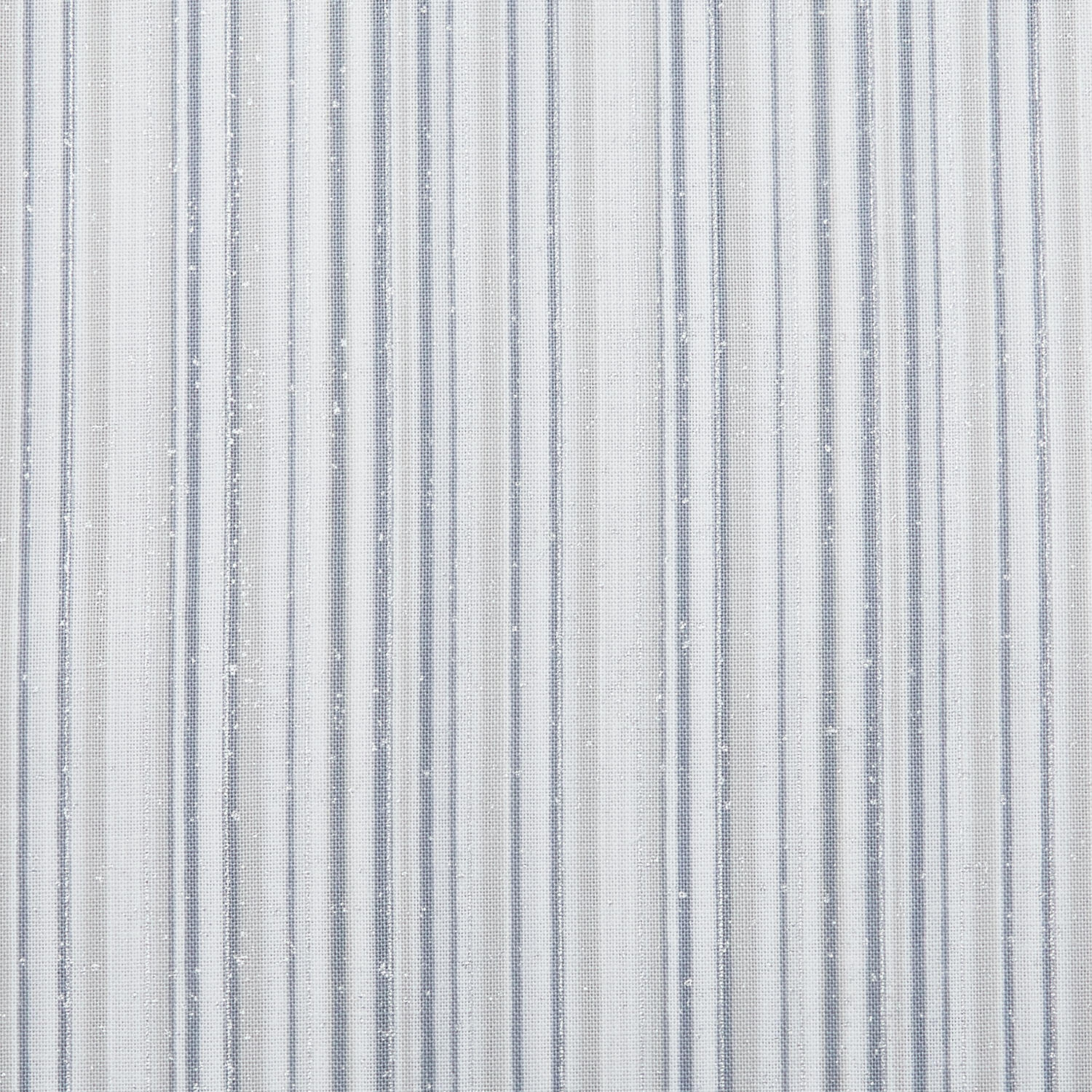 Frosty Snowflake - Stripes White/Silver Metallic 2 Yard Cut - Image 2