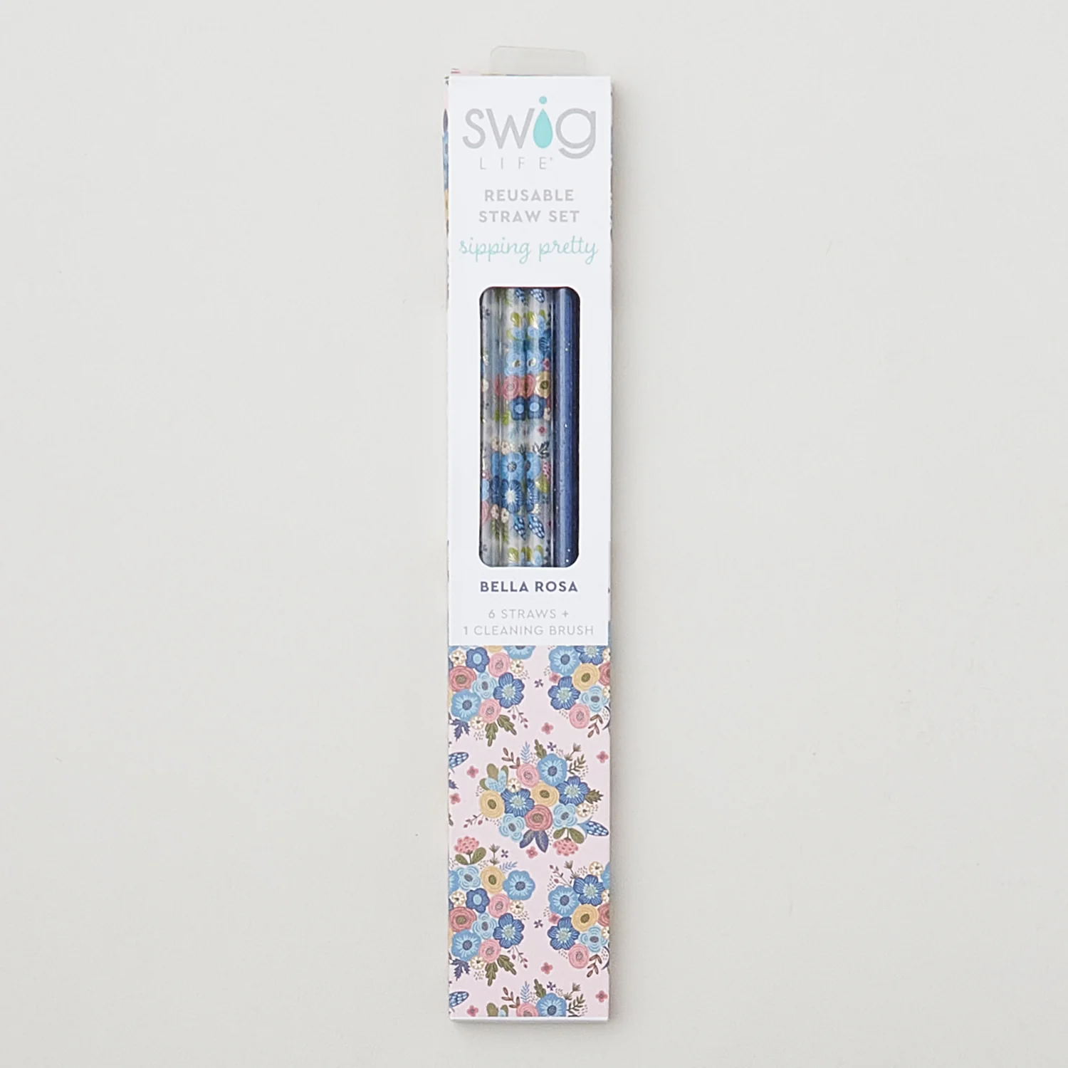 Full Bloom + Coral Reusable Straw Set - Image 3