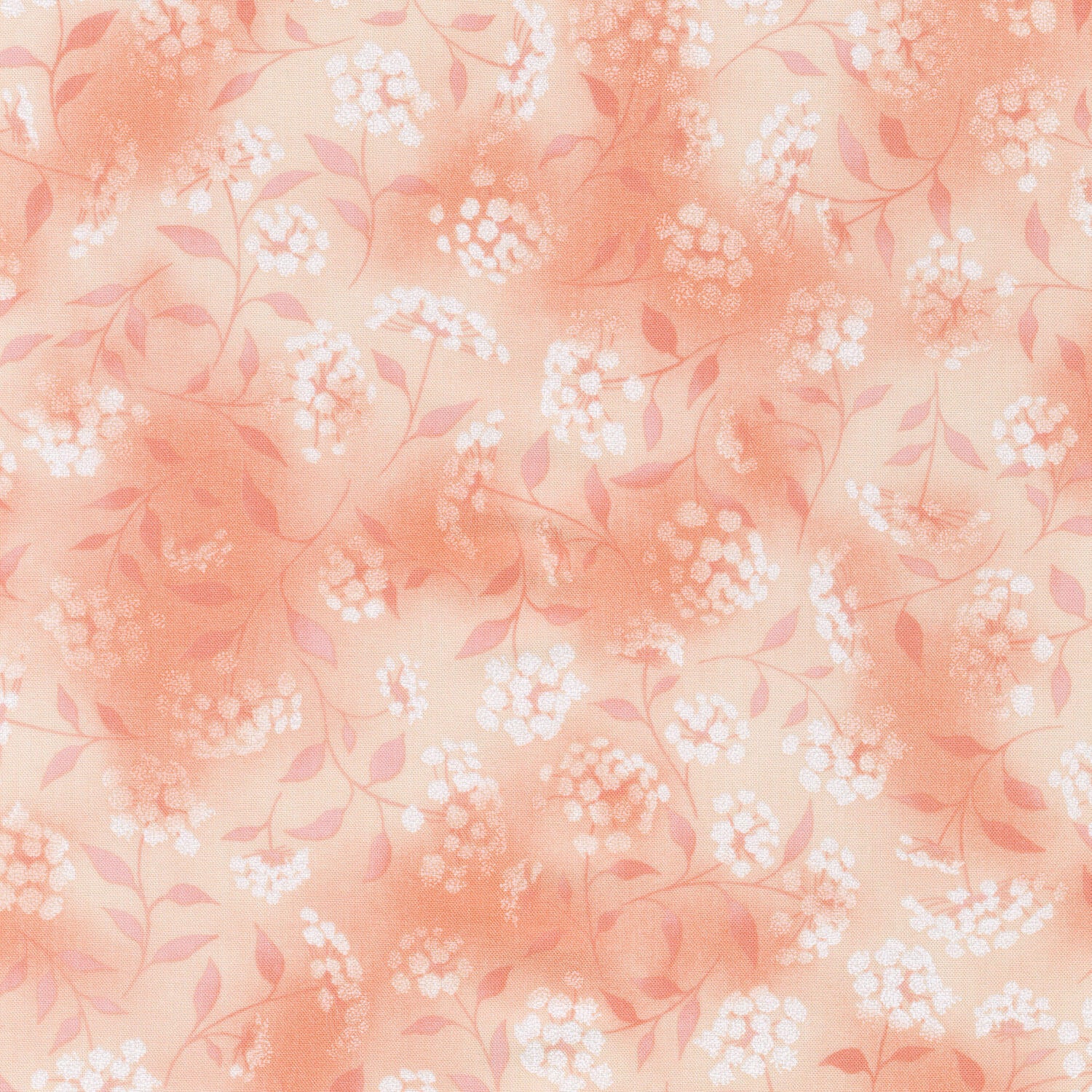 Fusions - Wispy Floral Peach Yardage
