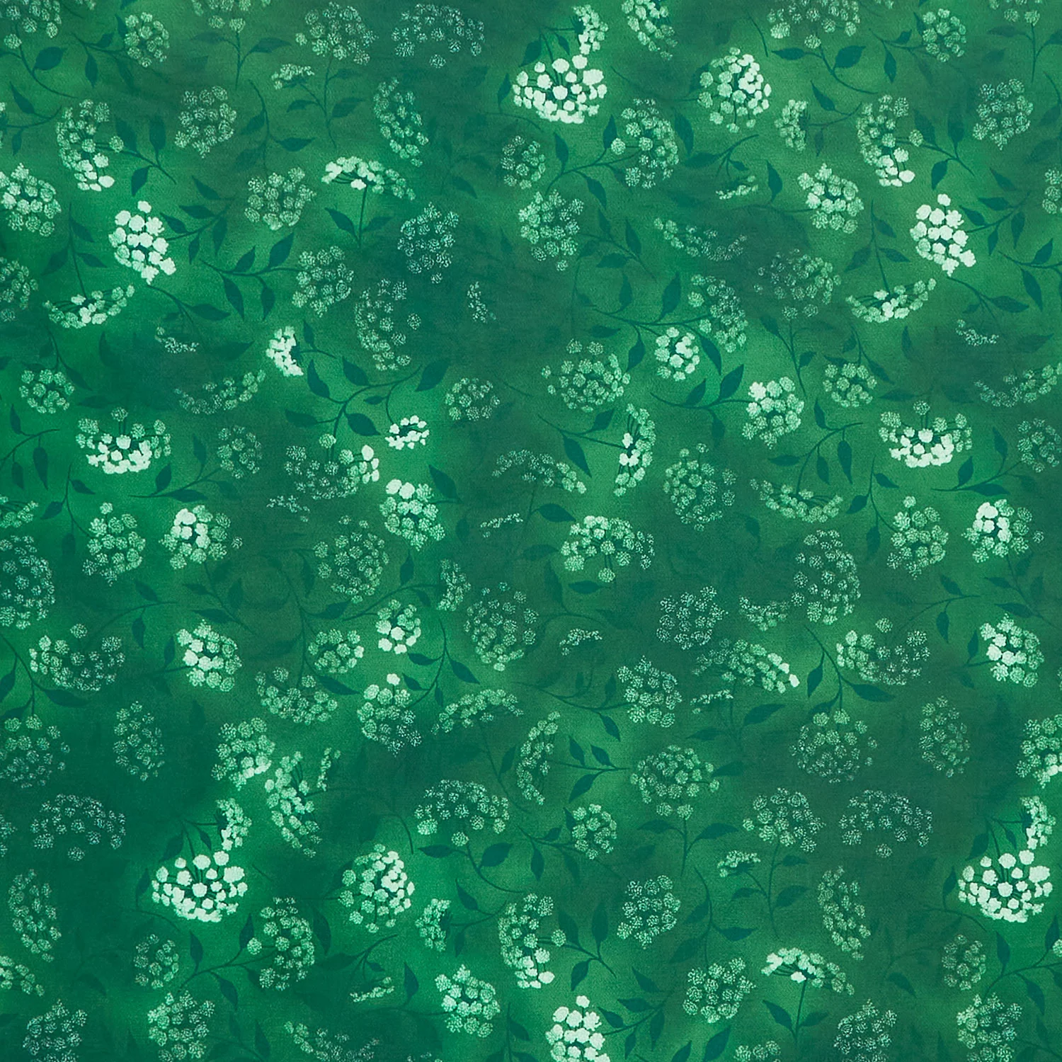 Fusions Wide - Flowers Emerald 108" Wide Backing