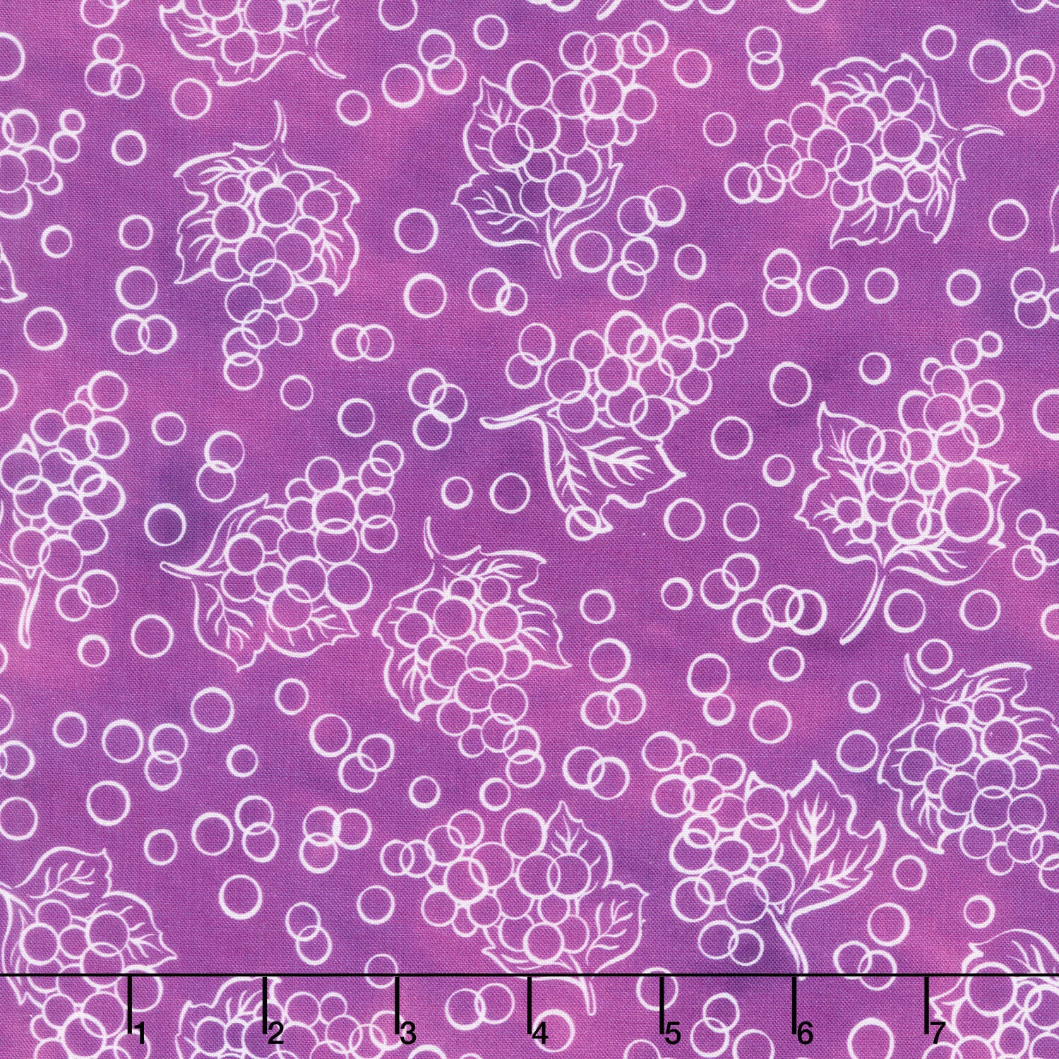 Garden Goodness - Grape Bunches Linework Grape Yardage
