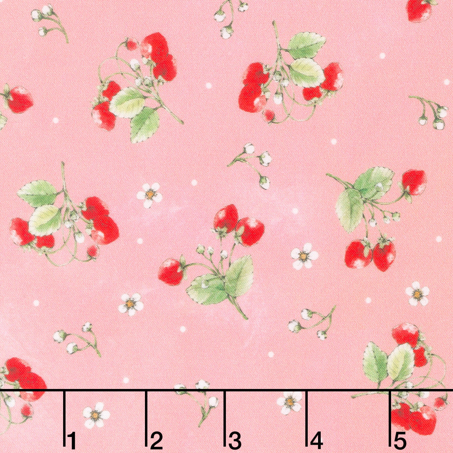 Garden Goodness - Tossed Strawberry Bunches Strawberry Yardage