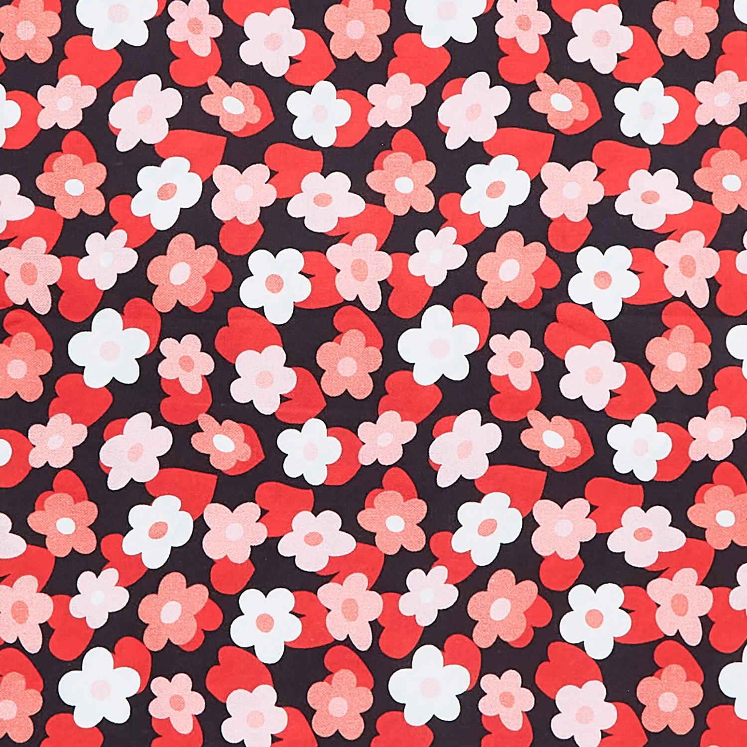 Garden of Love Favorites - Heart Floral Black 2 Yard Cut - Image 2
