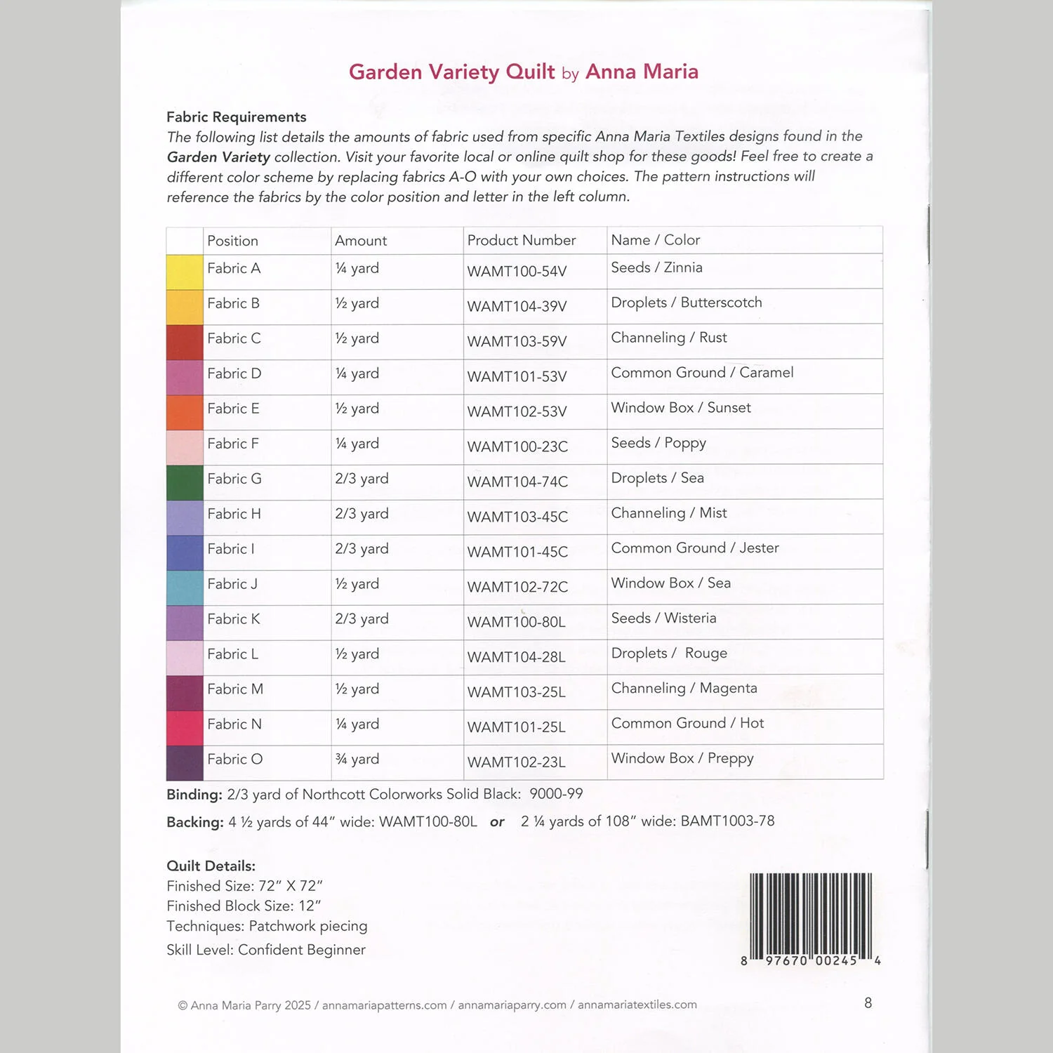 Garden Variety Quilt Pattern - Image 2