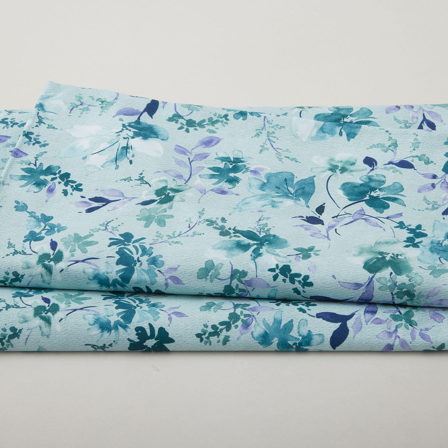 Garden Whisper 118" - Watercolor Floral Celadon 3 Yard Cut