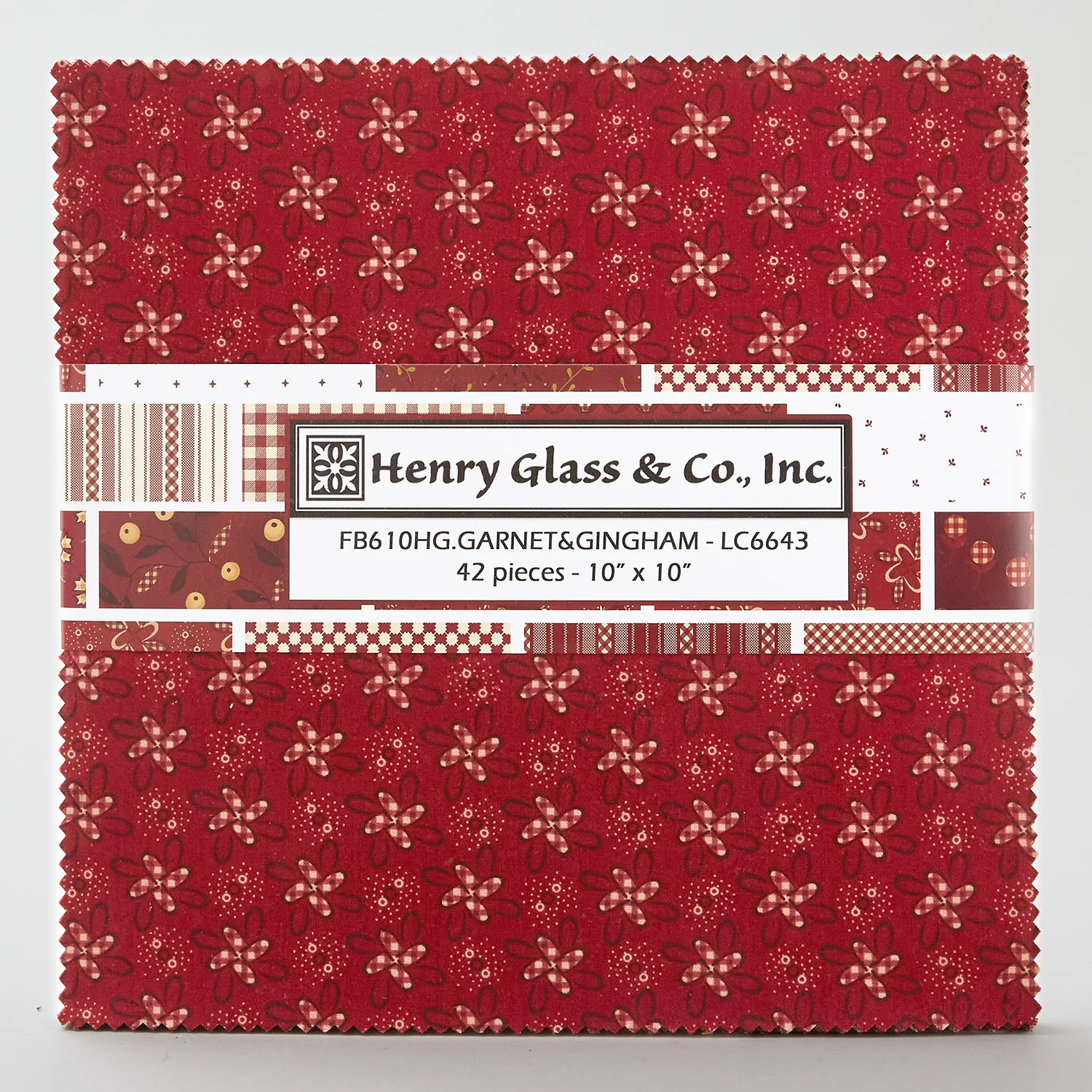 Garnets and Gingham 10" Squares - Image 2