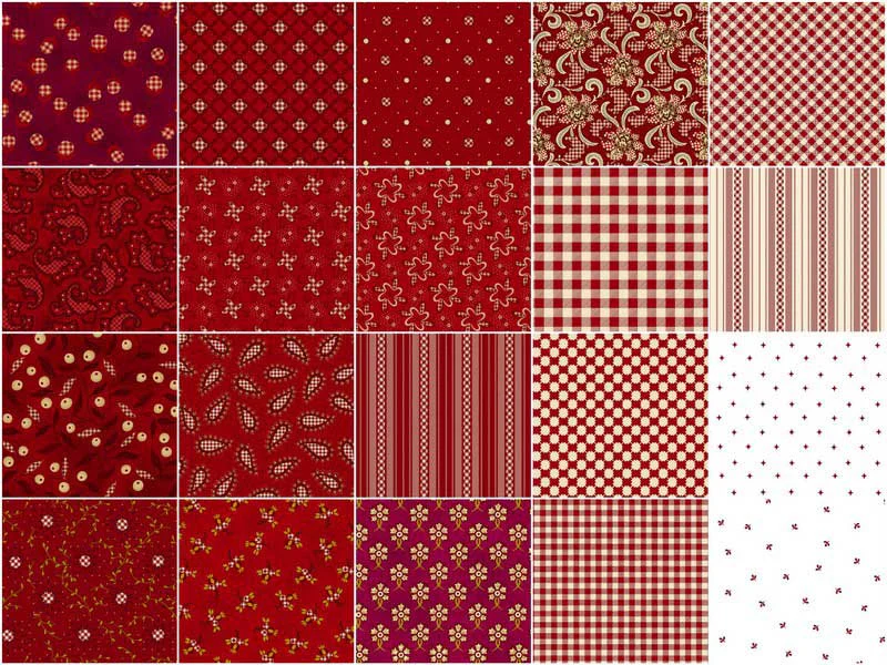 Garnets and Gingham 10" Squares - Image 3