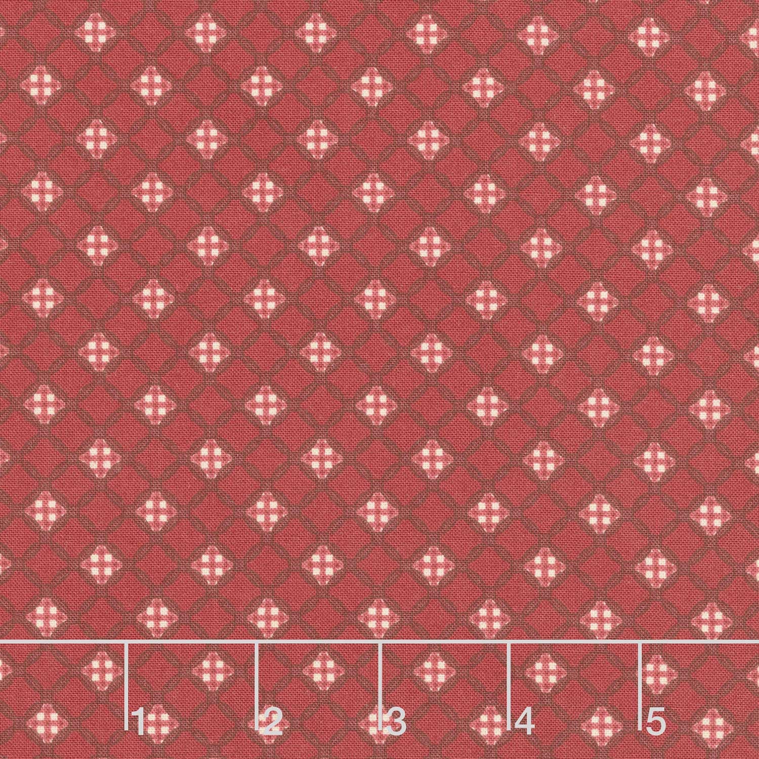 Garnets and Gingham - Gingham Lattice Garnet Yardage