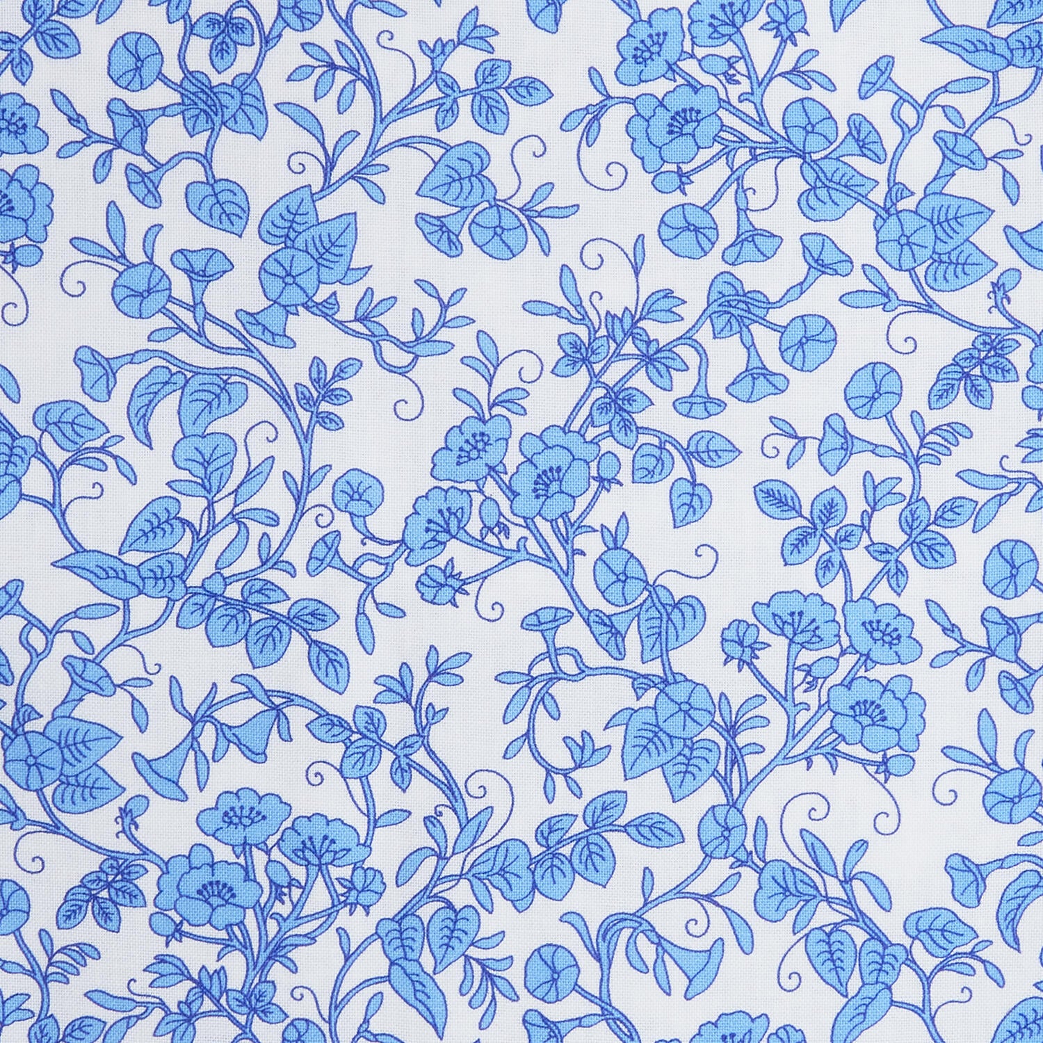 Georgette - White Floral Vines 2 Yard Cut - Image 2