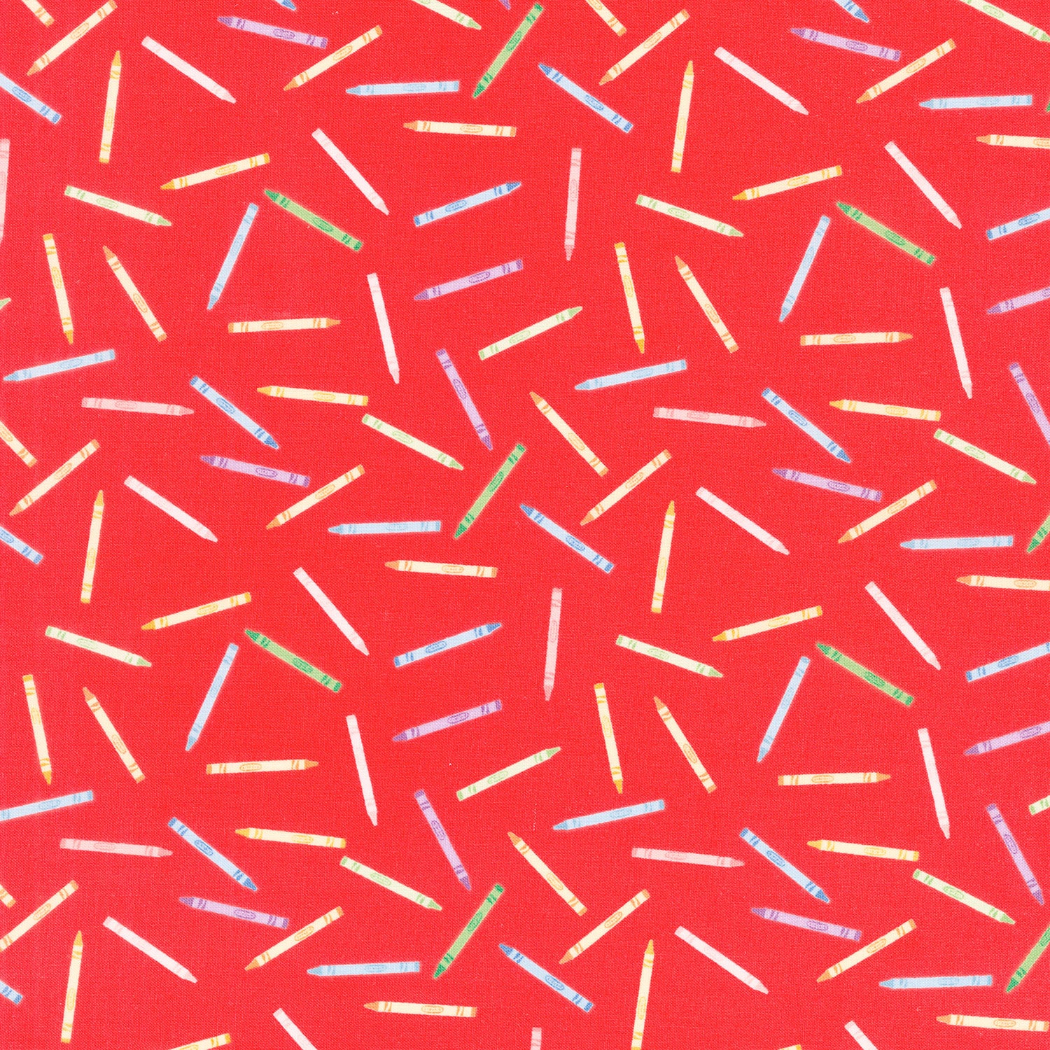 Get Your Cray-on - Crayola Crayons Red Yardage