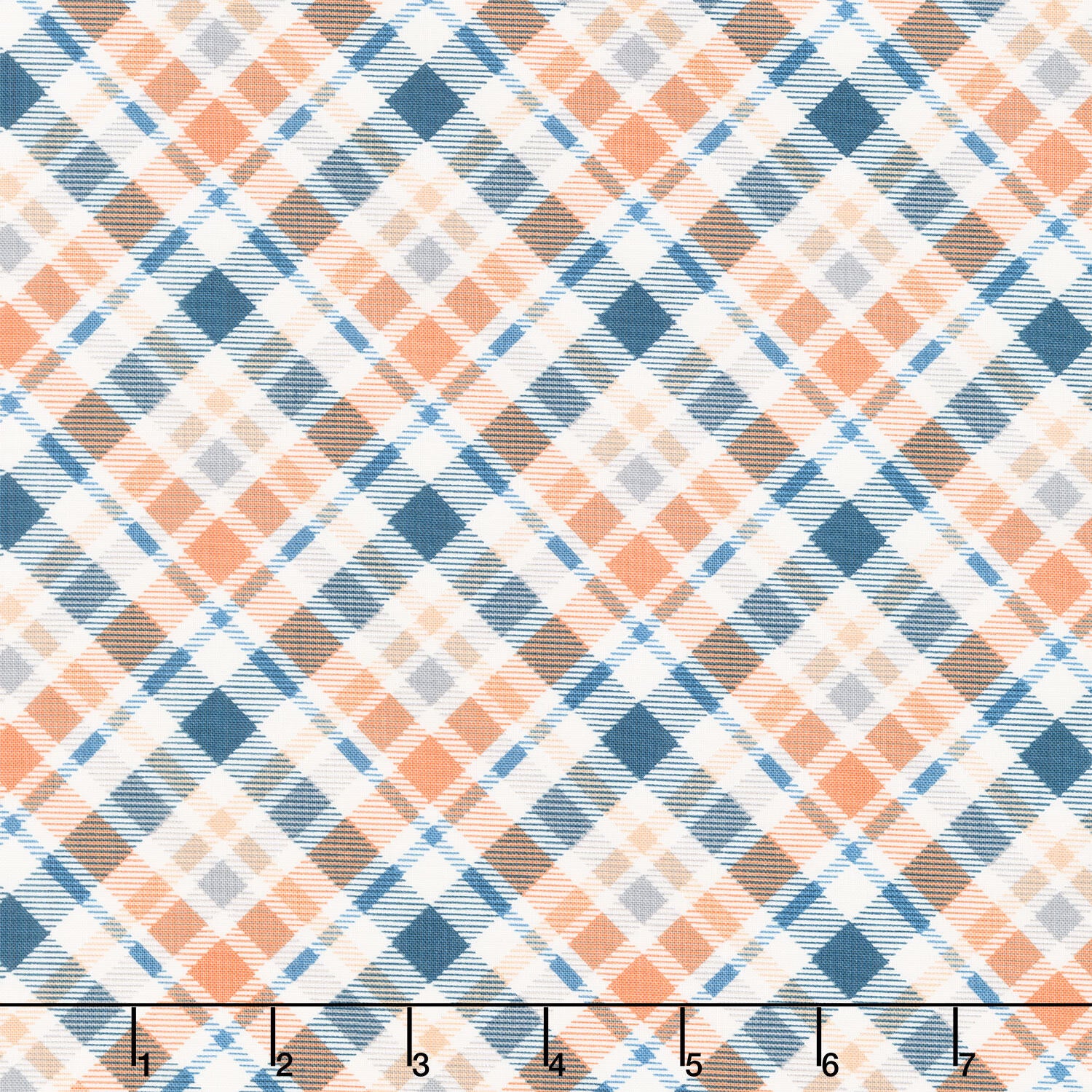 Ghosts in the Graveyard - Bias Plaid Glow Multi Yardage