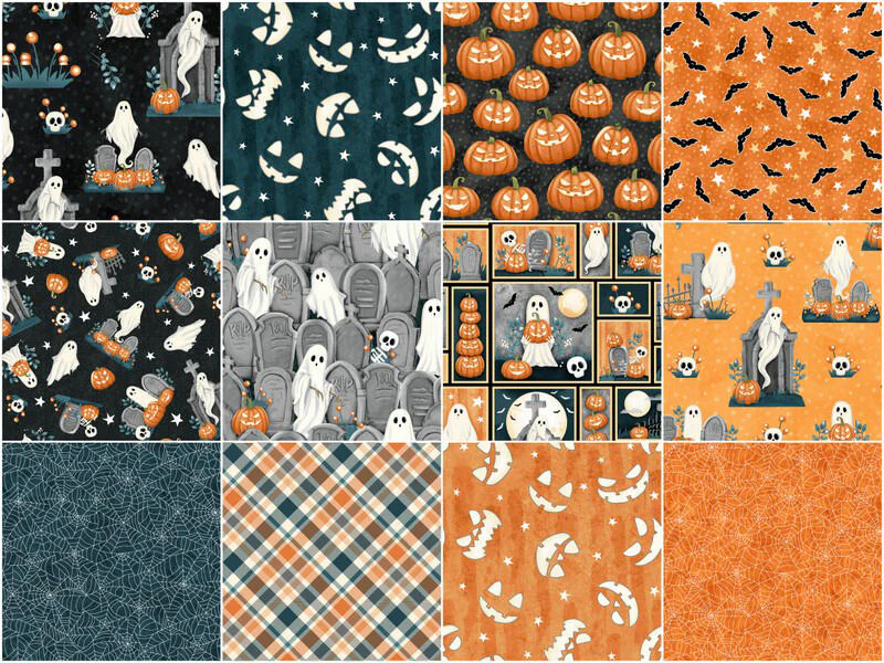 Ghosts in the Graveyard Glow in the Dark 10" Squares - Image 3