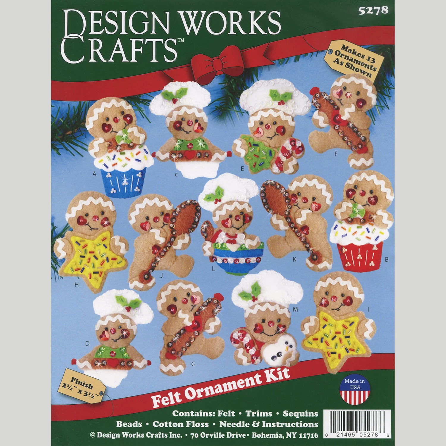 Gingerbread Chefs Felt Ornaments Kit - Image 3