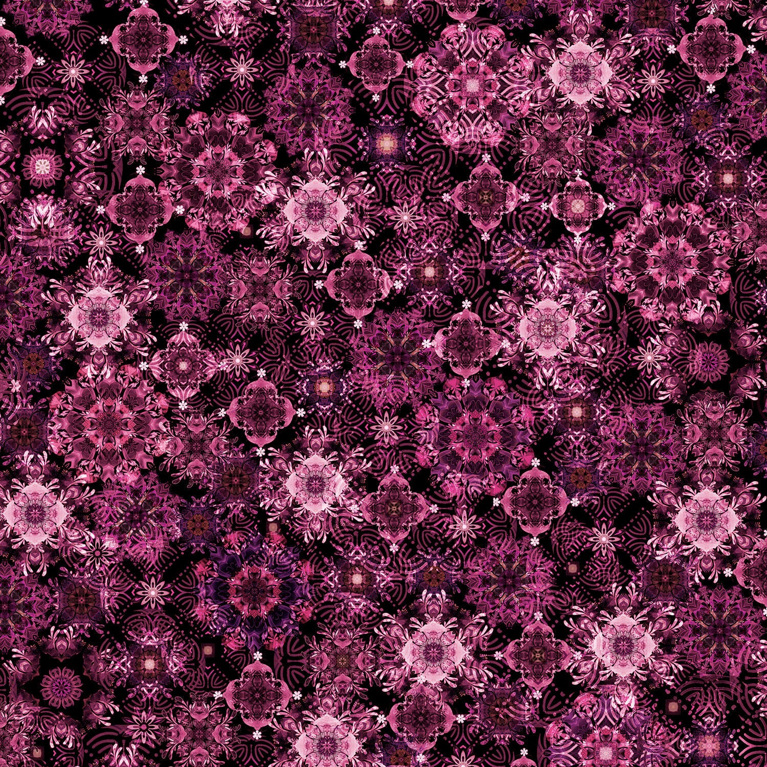Giverny Favorites - Magenta Medallion 2 Yard Cut - Image 2
