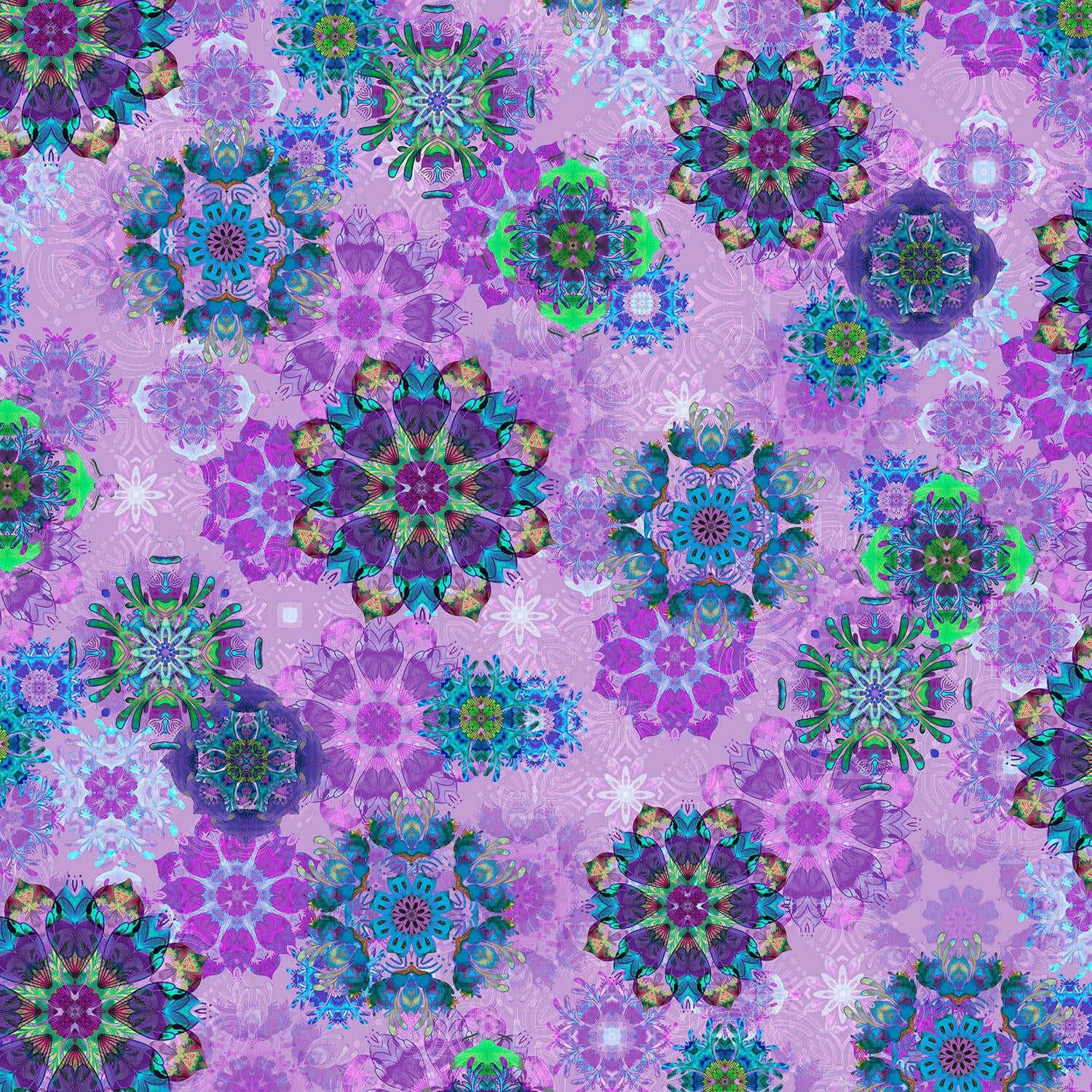 Giverny Favorites - Purple Small Medallion 2 Yard Cut - Image 2