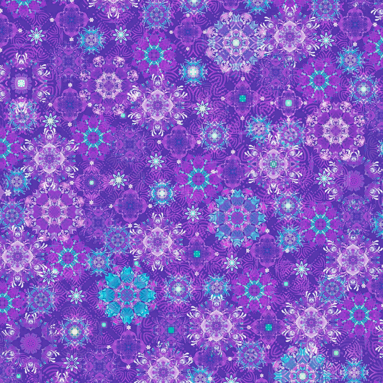 Giverny Favorites - Purple Tonal Medallion 2 Yard Cut - Image 2
