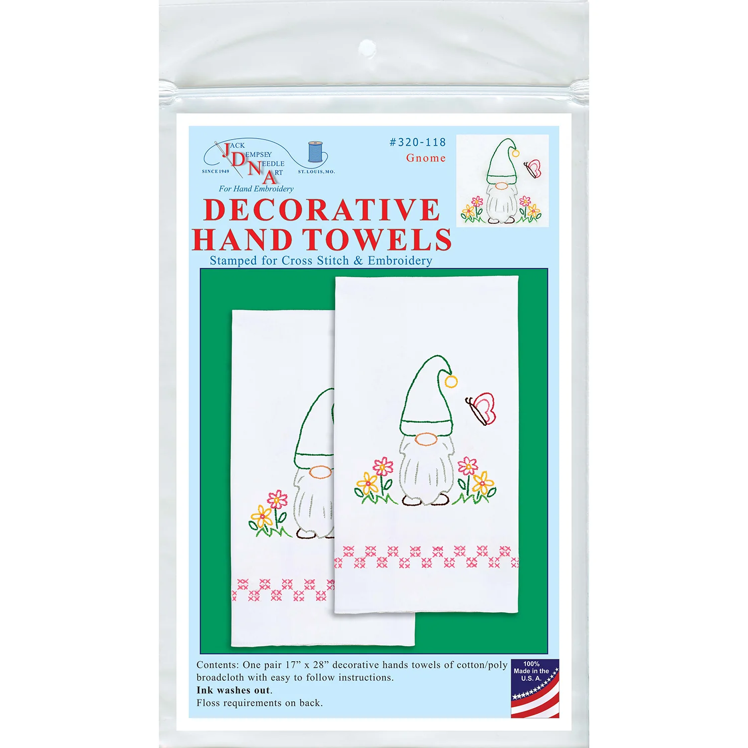 Gnomes Embroidery Hand Towel Set - Image 3